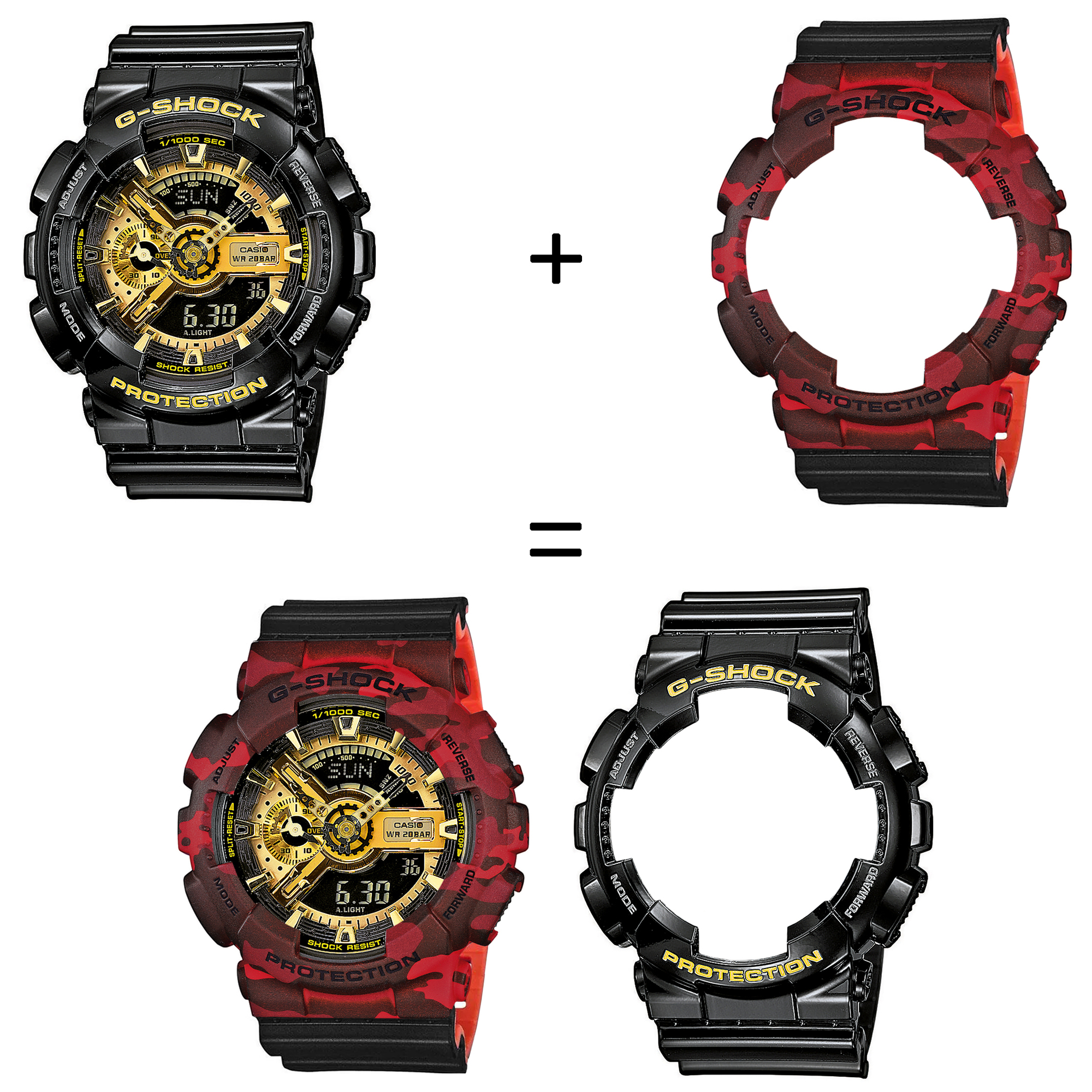 Casio SET GA-110GB-1AER + BEZEL 10530688 + PASEK 10577142 zegarek - miniatura 2