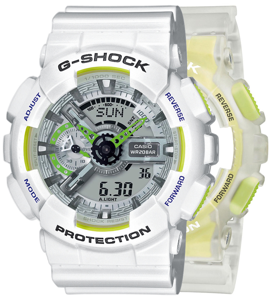 G-SHOCK SET GA-110LS-7AER + BEZEL 10347600 + PASEK 10347710