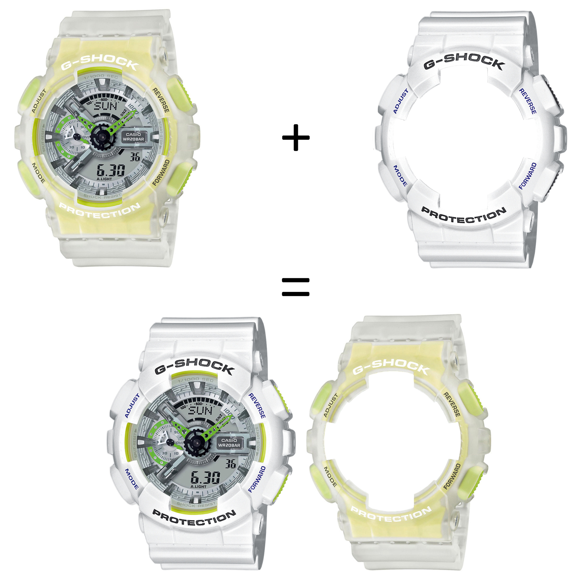 Casio SET GA-110LS-7AER + BEZEL 10347600 + PASEK 10347710 zegarek - miniatura 2