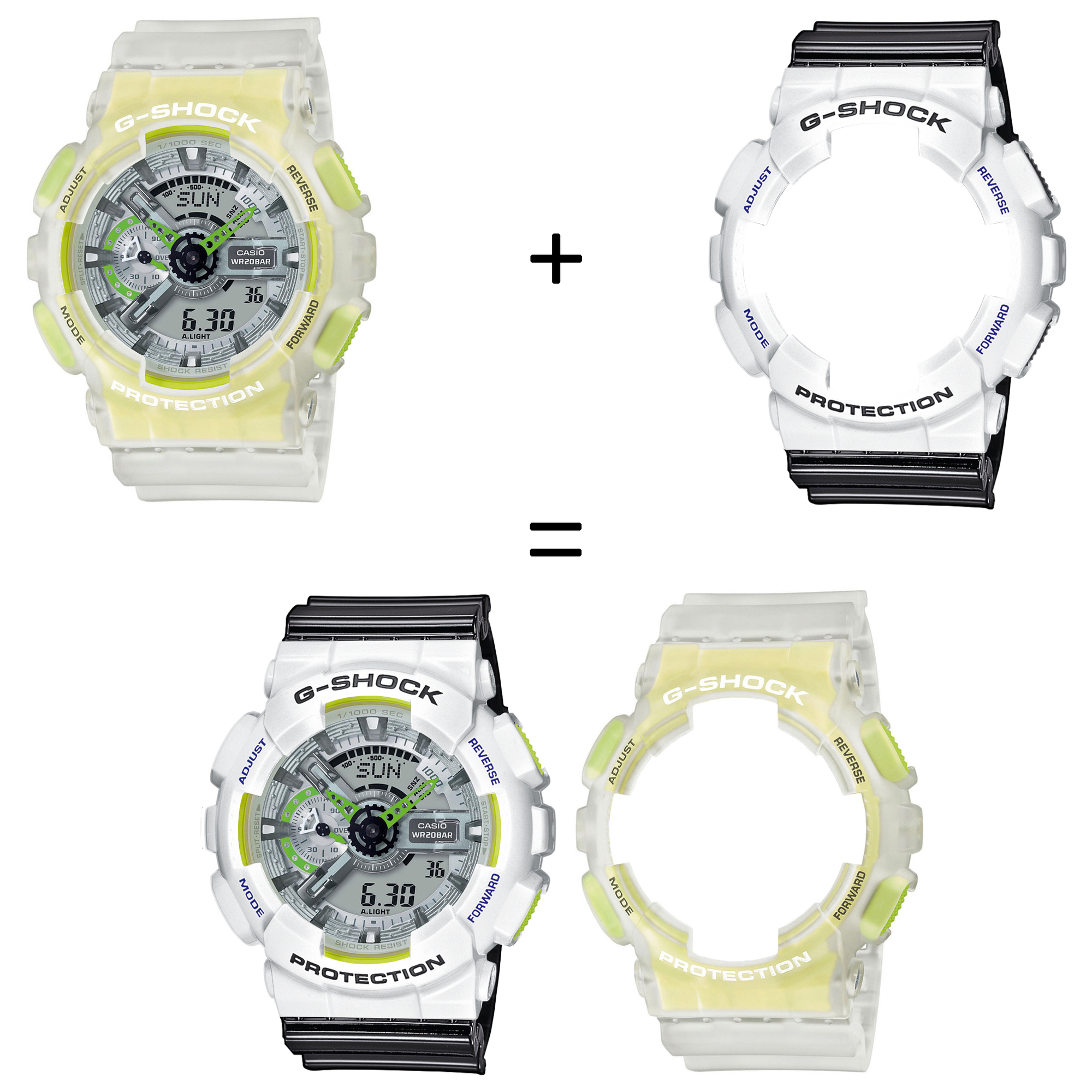 Casio SET GA-110LS-7AER + BEZEL 10347600 + PASEK 10378391 zegarek - miniatura 2