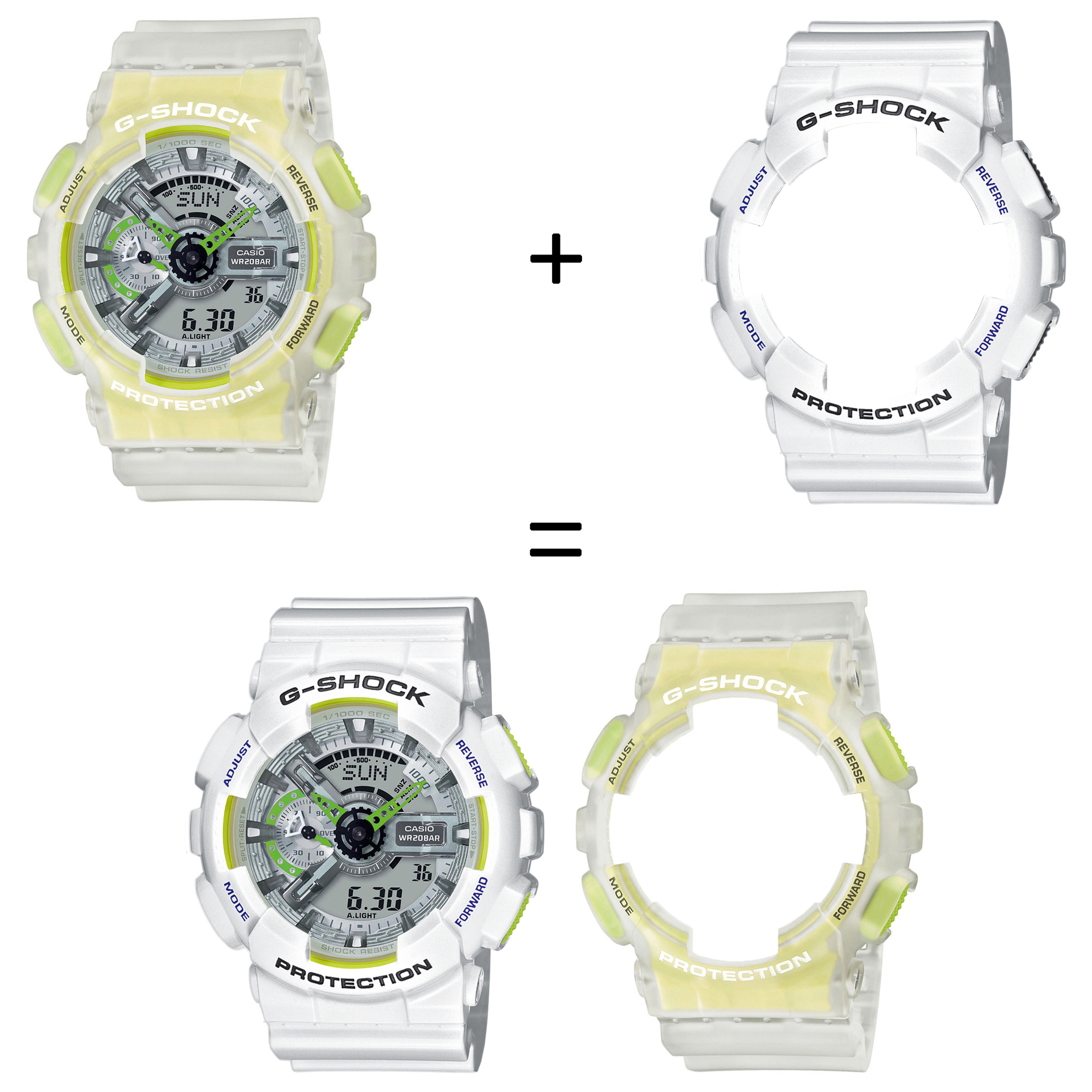 Casio SET GA-110LS-7AER + BEZEL 10347600 + PASEK 10430571 zegarek - miniatura 2