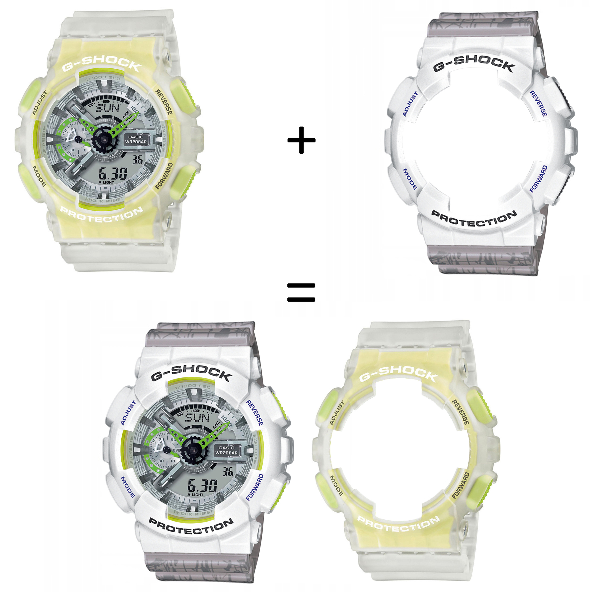 Casio SET GA-110LS-7AER + BEZEL 10347600 + PASEK 10498174 zegarek - miniatura 2