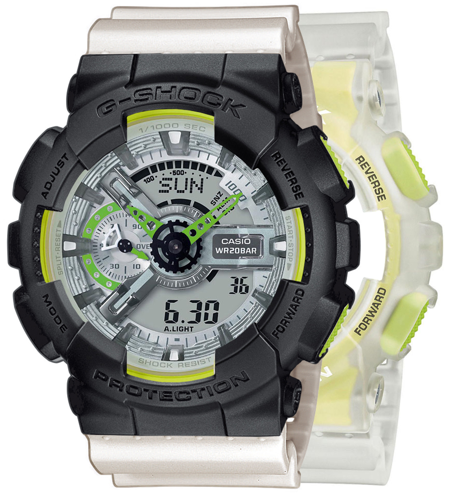 G-SHOCK SET GA-110LS-7AER + BEZEL 10358741 + PASEK 10395227