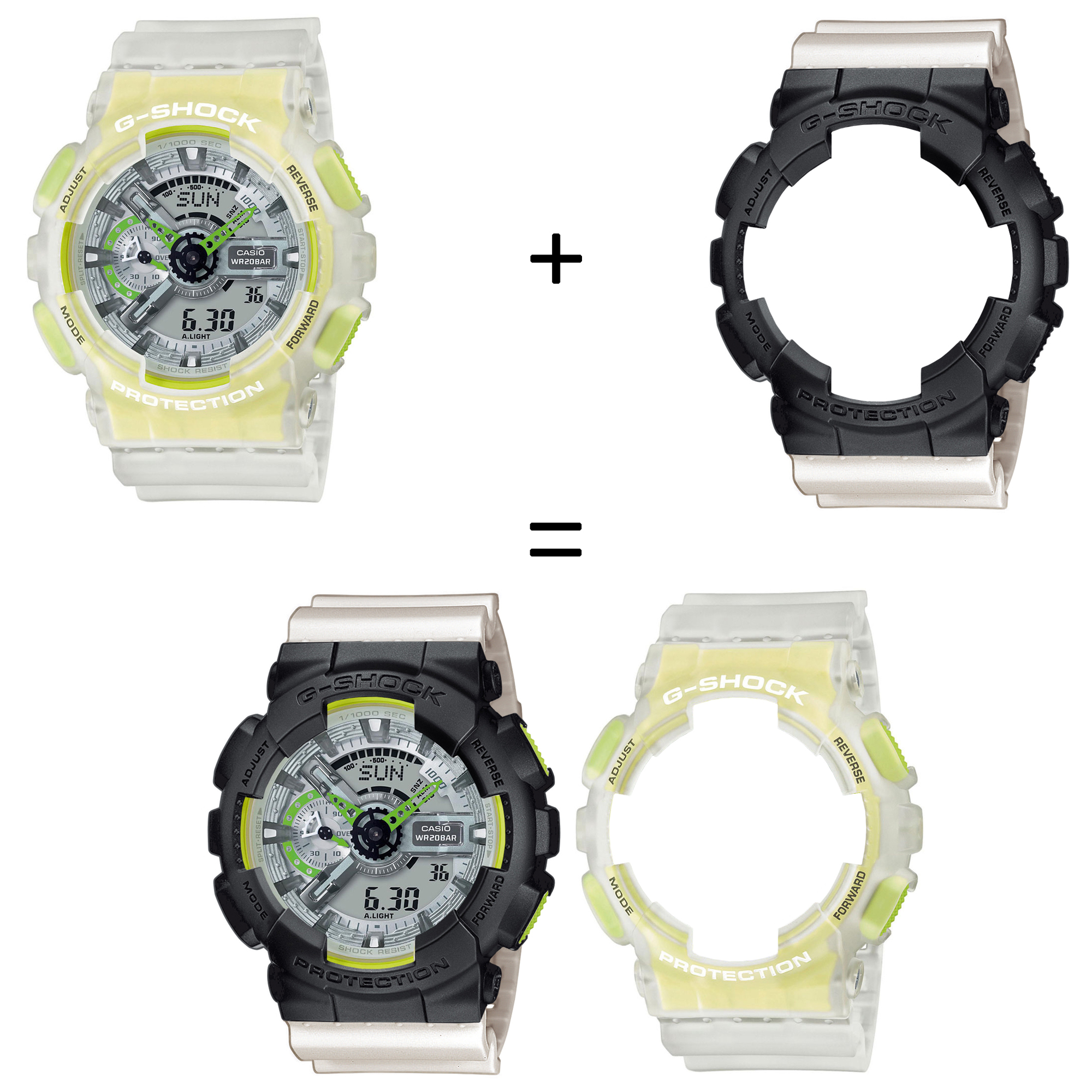 Casio SET GA-110LS-7AER + BEZEL 10358741 + PASEK 10395227 zegarek - miniatura 2