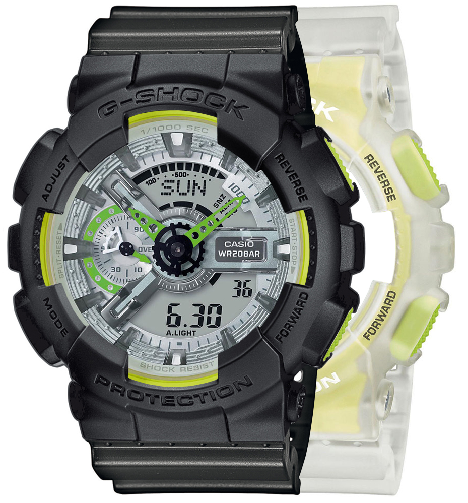 G-SHOCK SET GA-110LS-7AER + BEZEL 10358741 + PASEK 10467764