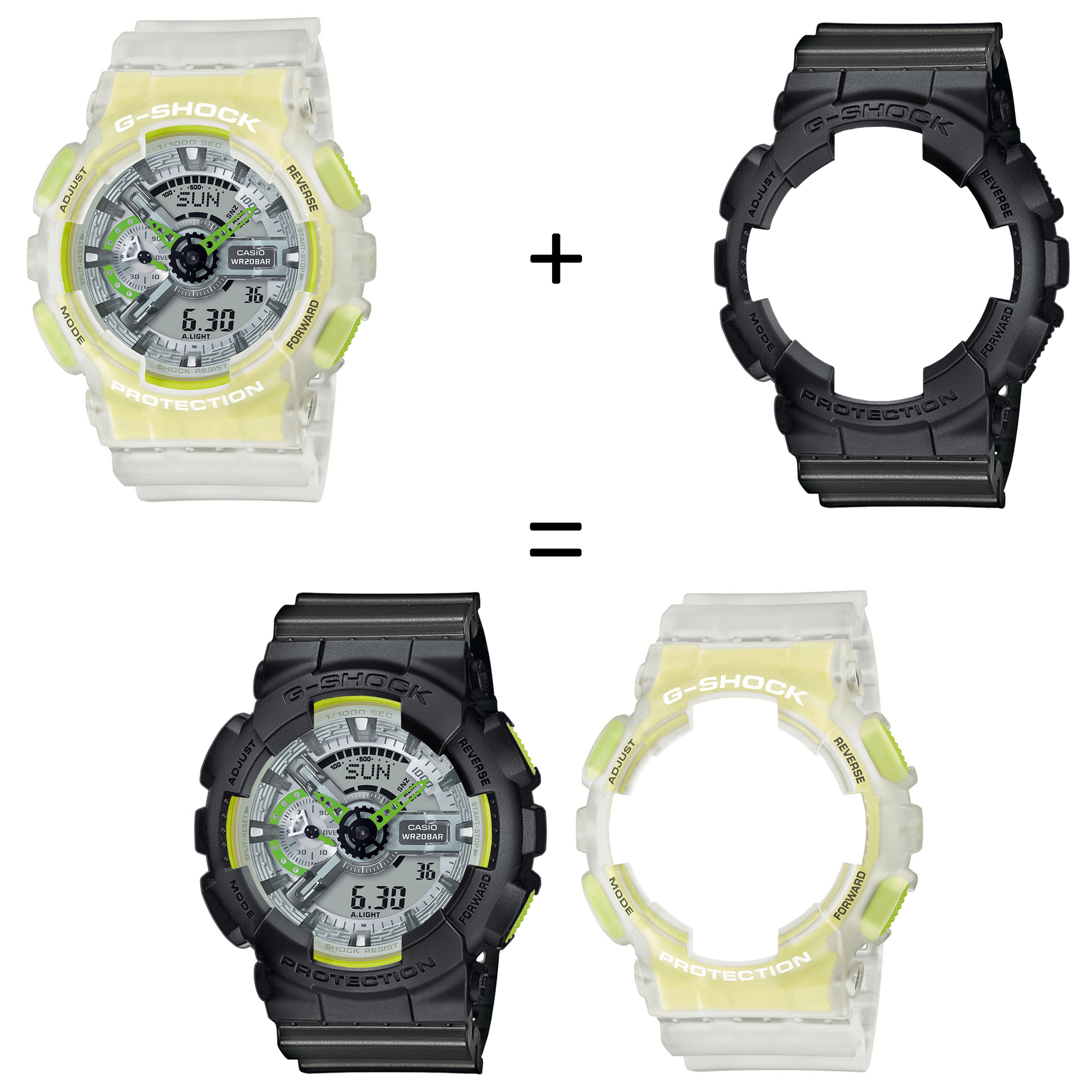 Casio SET GA-110LS-7AER + BEZEL 10358741 + PASEK 10467764 zegarek - miniatura 2