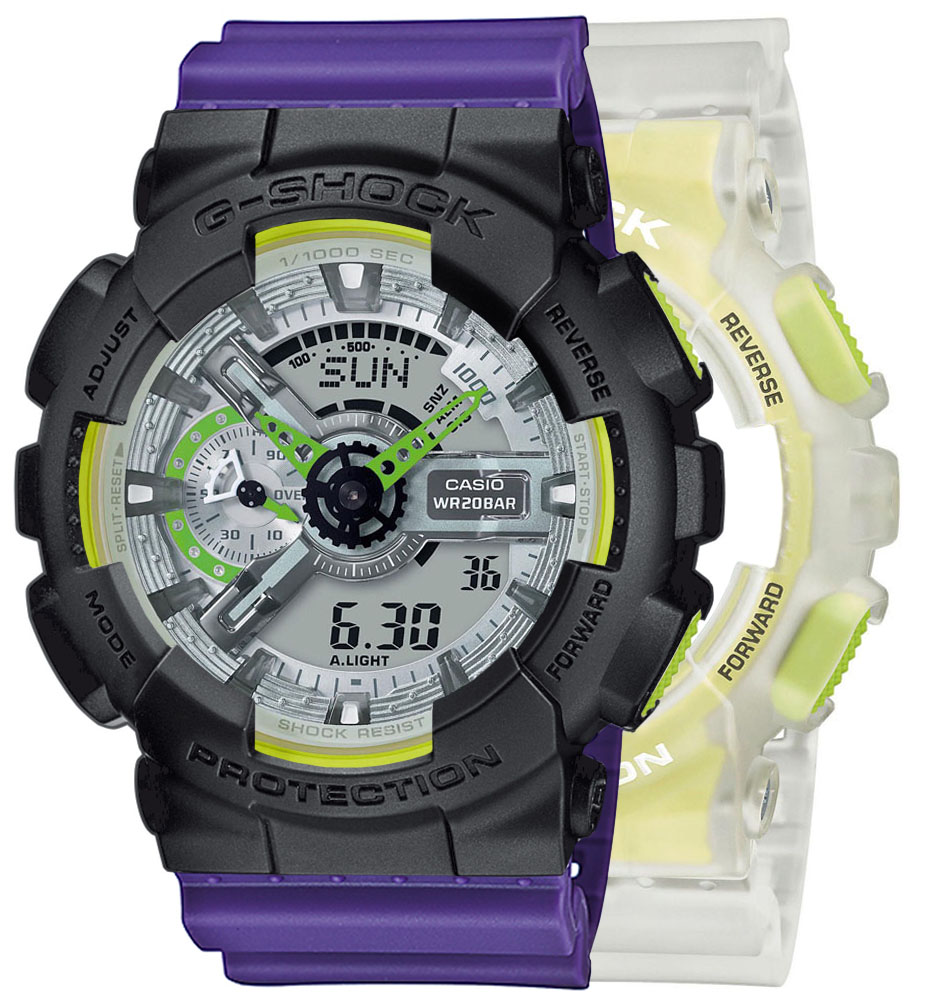 G-SHOCK SET GA-110LS-7AER + BEZEL 10358741 + PASEK 10498156