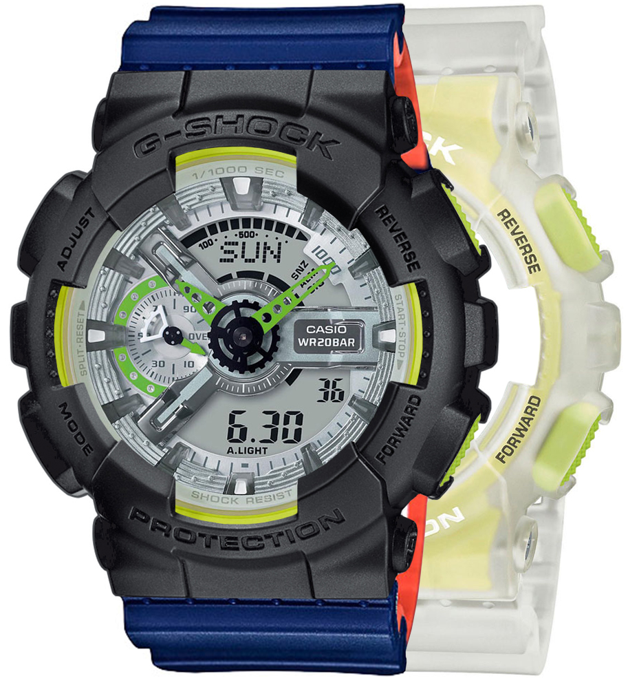 G-SHOCK SET GA-110LS-7AER + BEZEL 10358741 + PASEK 10527467