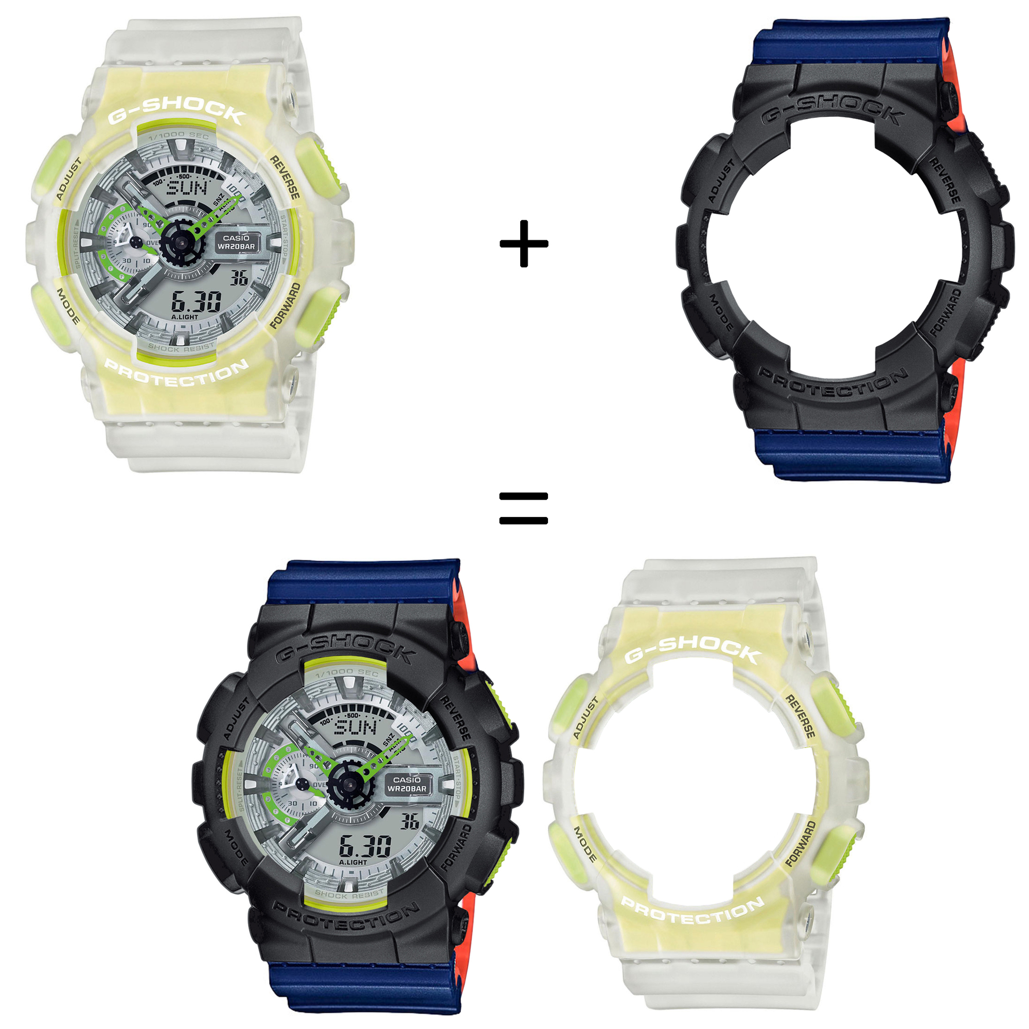 Casio SET GA-110LS-7AER + BEZEL 10358741 + PASEK 10527467 zegarek - miniatura 2