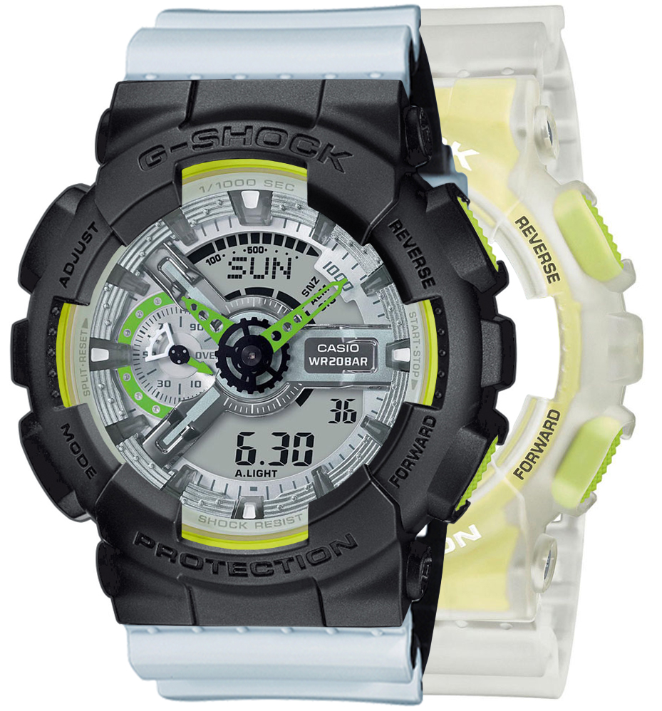 G-SHOCK SET GA-110LS-7AER + BEZEL 10358741 + PASEK 10527469