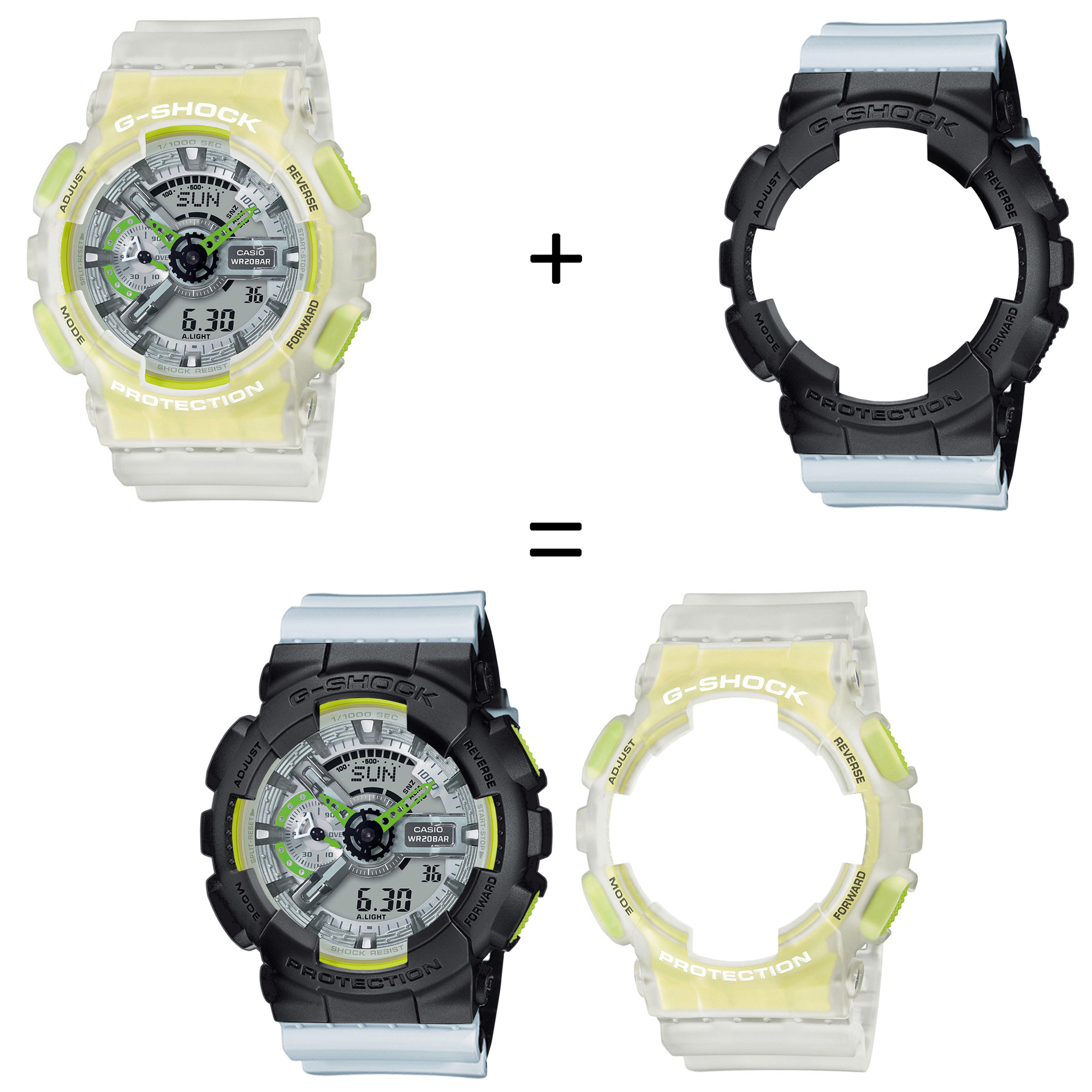 Casio SET GA-110LS-7AER + BEZEL 10358741 + PASEK 10527469 zegarek - miniatura 2