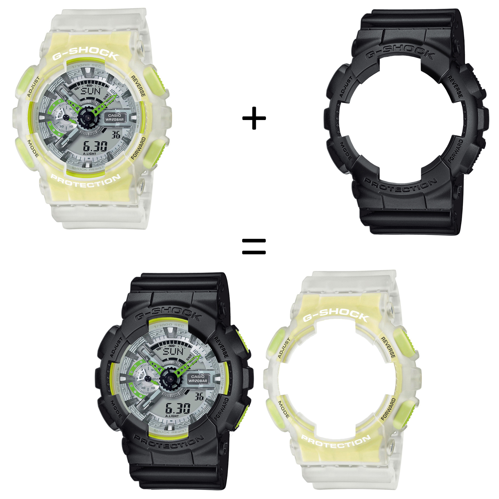 Casio SET GA-110LS-7AER + BEZEL 10358741 + PASEK 10536683 zegarek - miniatura 2
