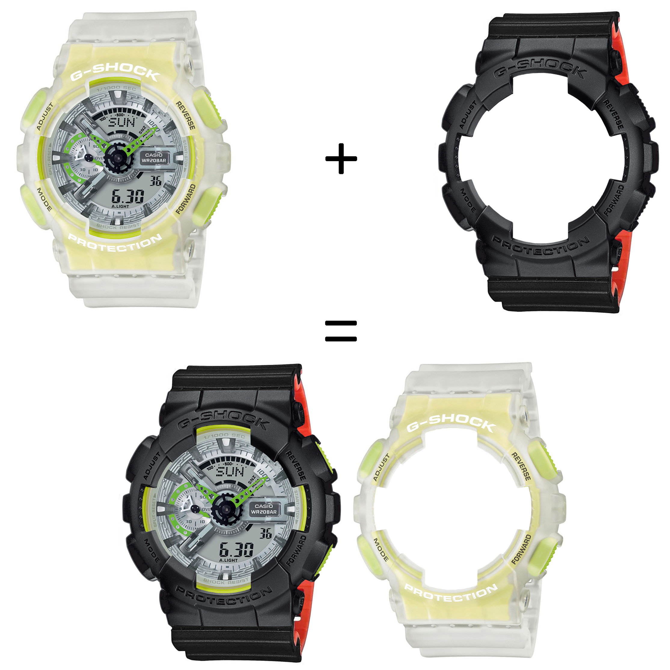 Casio SET GA-110LS-7AER + BEZEL 10358741 + PASEK 10577142 zegarek - miniatura 2