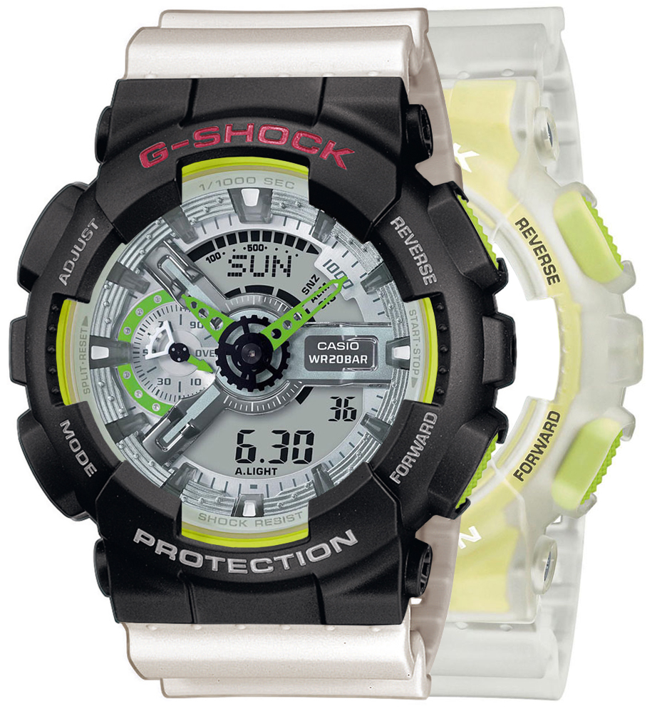 G-SHOCK SET GA-110LS-7AER + BEZEL 10378531 + PASEK 10395227