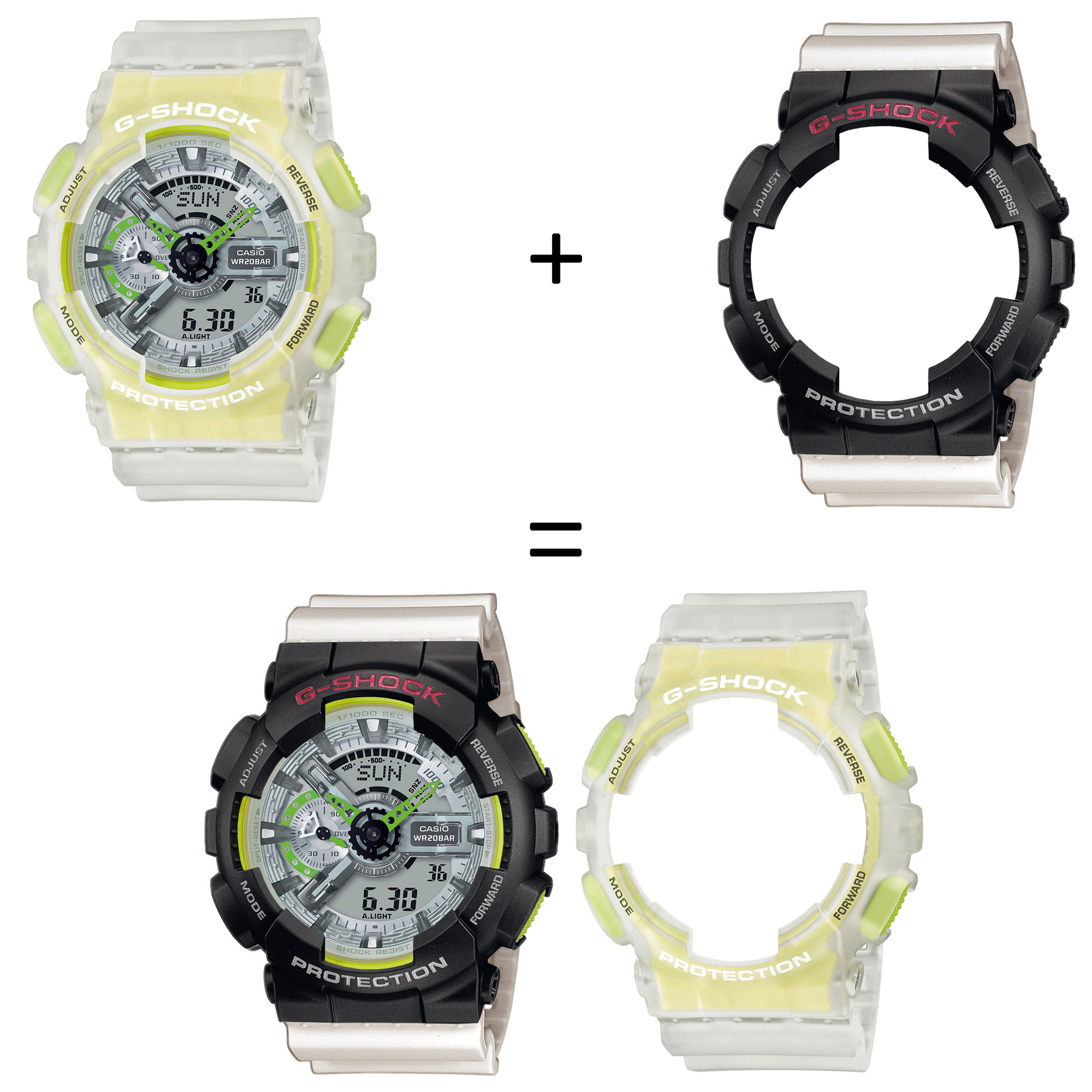 Casio SET GA-110LS-7AER + BEZEL 10378531 + PASEK 10395227 zegarek - miniatura 2