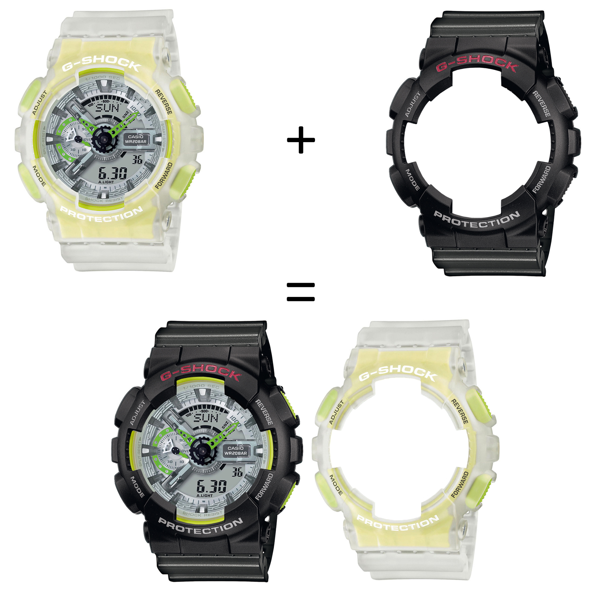 Casio SET GA-110LS-7AER + BEZEL 10378531 + PASEK 10467764 zegarek - miniatura 2