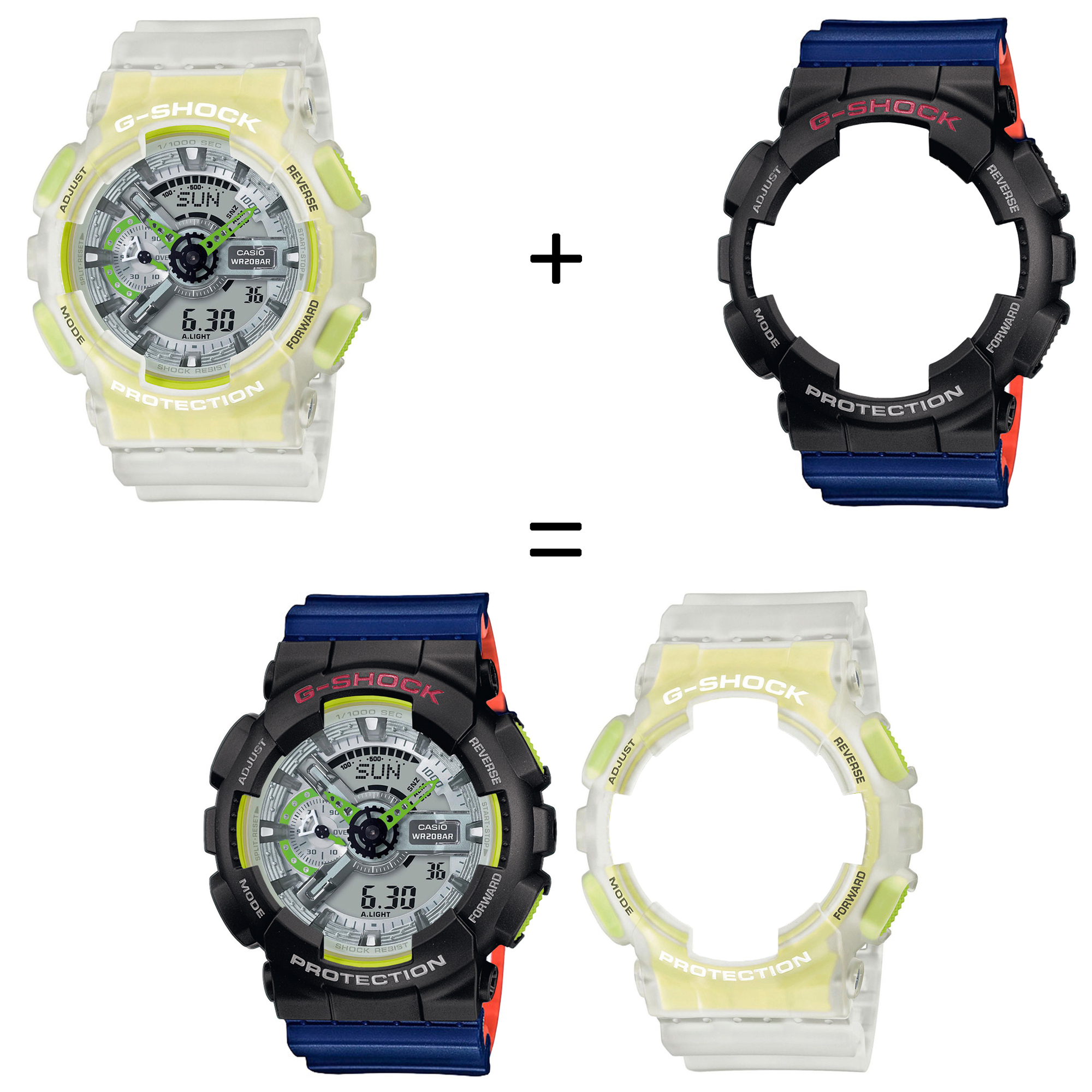 Casio SET GA-110LS-7AER + BEZEL 10378531 + PASEK 10527467 zegarek - miniatura 2