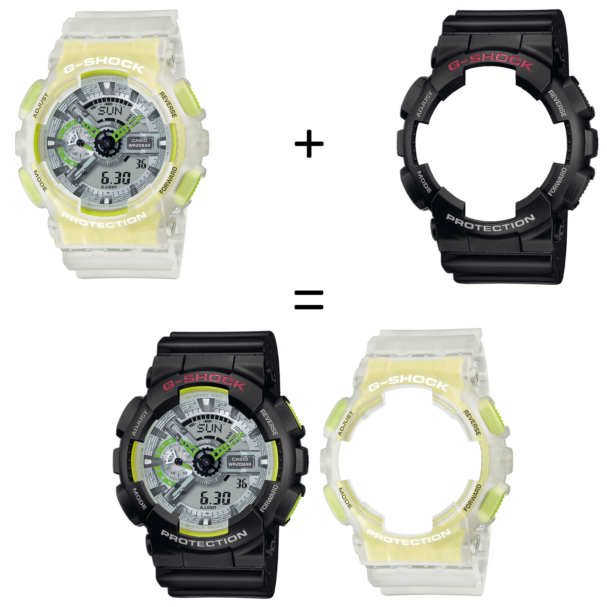 Casio SET GA-110LS-7AER + BEZEL 10378531 + PASEK 10536683 zegarek - miniatura 2