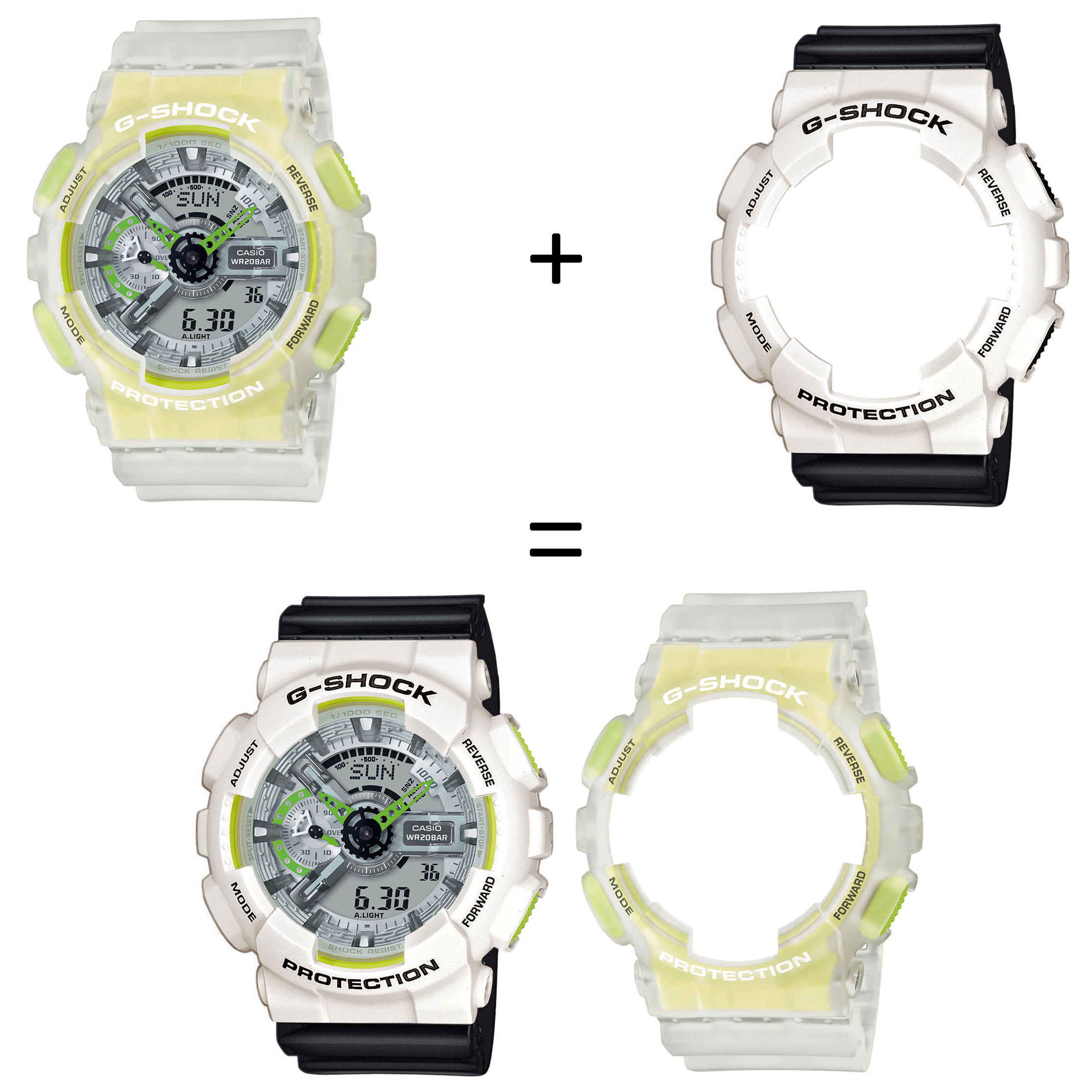Casio SET GA-110LS-7AER + BEZEL 10395292 + PASEK 10347688 zegarek - miniatura 2