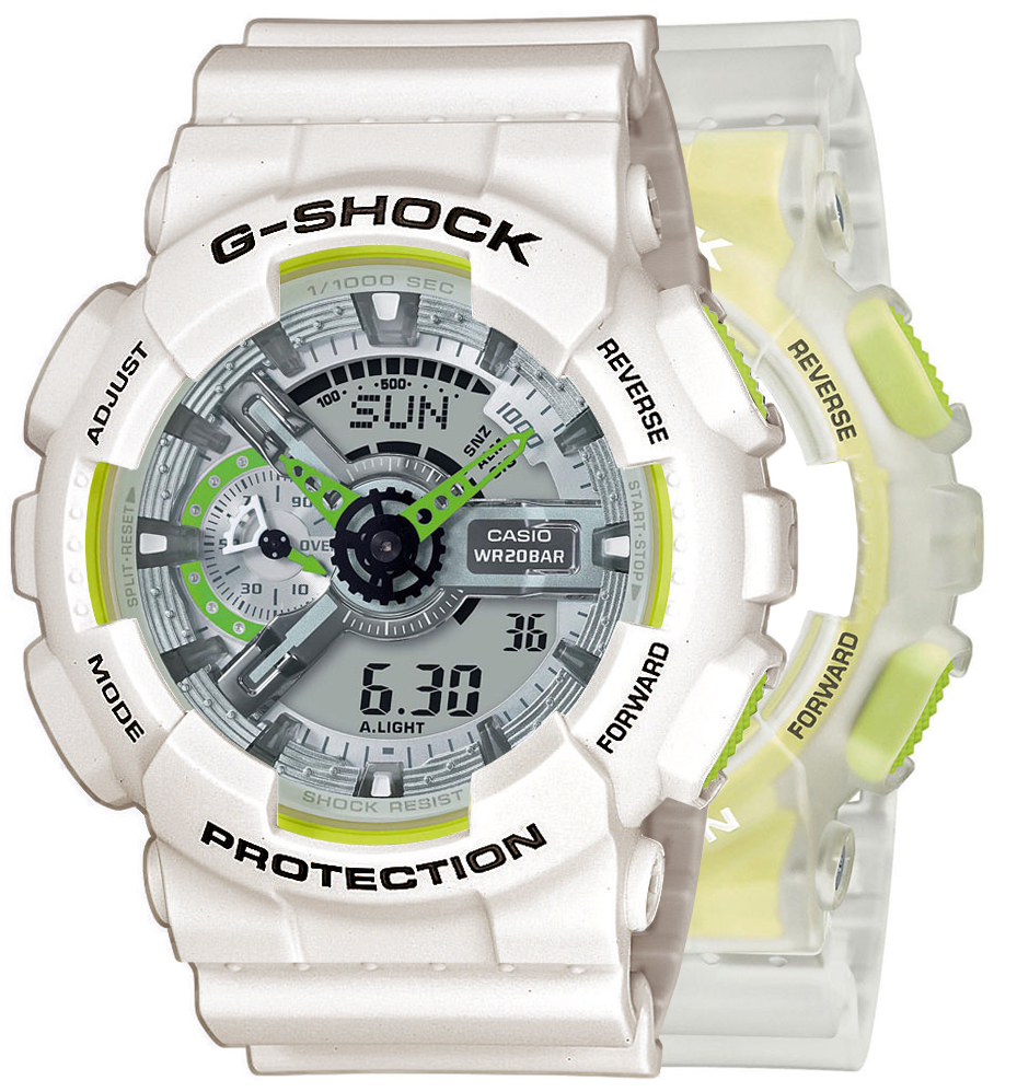G-SHOCK SET GA-110LS-7AER + BEZEL 10395292 + PASEK 10395227