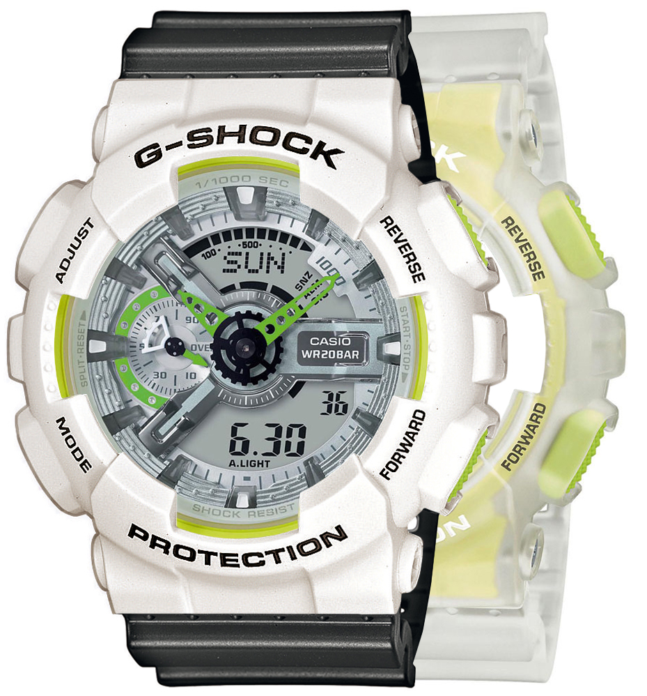 G-SHOCK SET GA-110LS-7AER + BEZEL 10395292 + PASEK 10467764