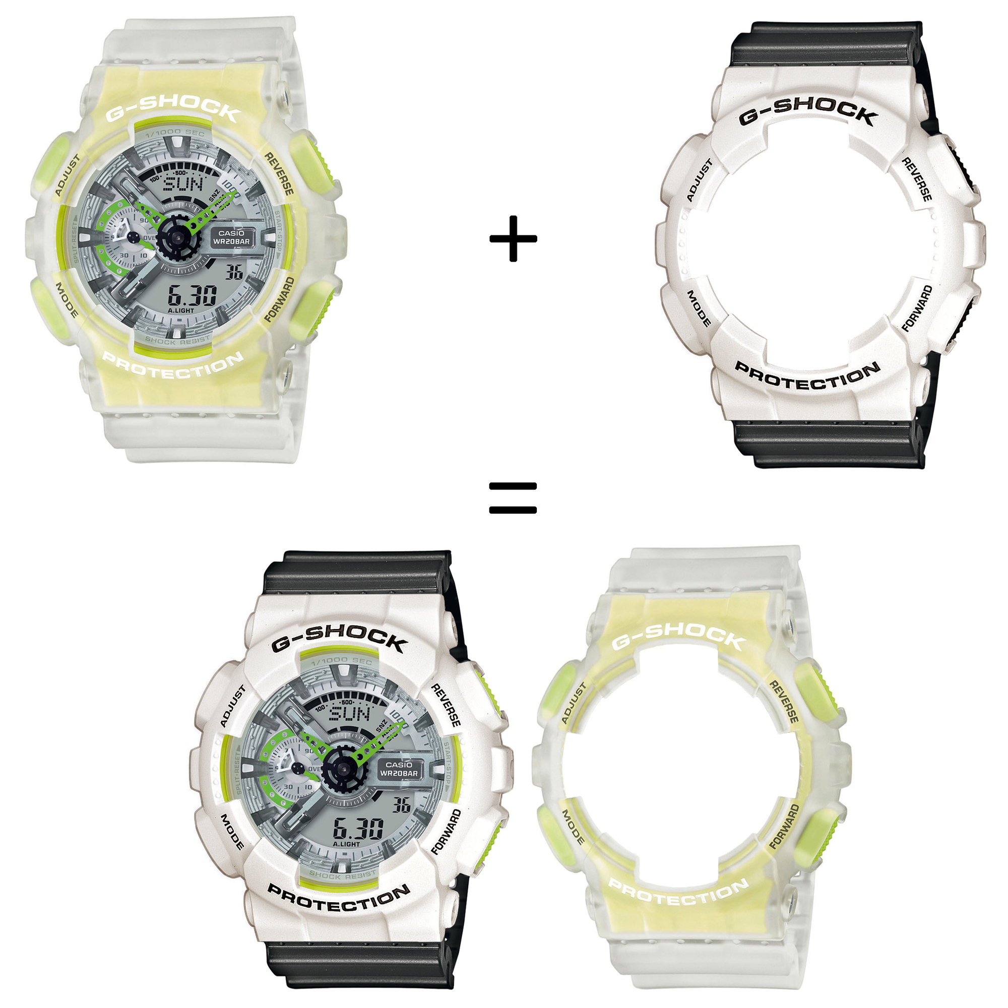Casio SET GA-110LS-7AER + BEZEL 10395292 + PASEK 10467764 zegarek - miniatura 2