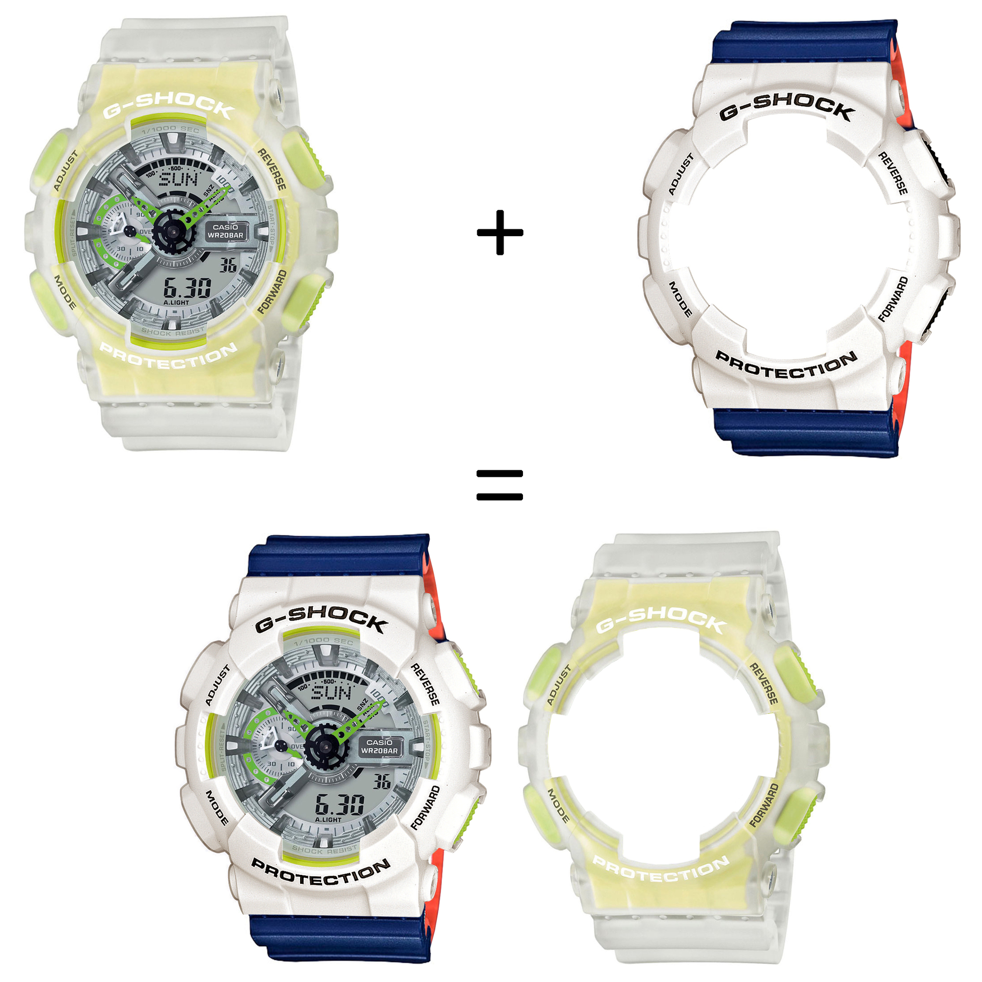Casio SET GA-110LS-7AER + BEZEL 10395292 + PASEK 10527467 zegarek - miniatura 2