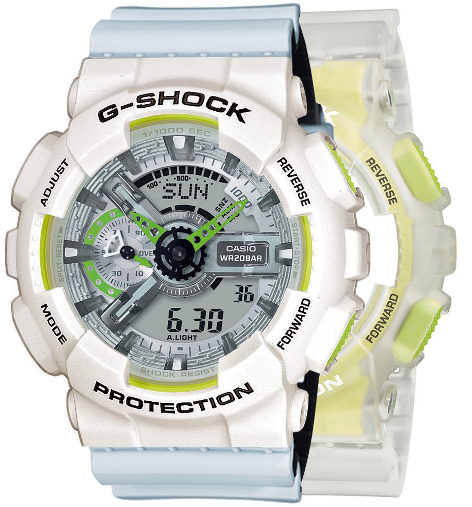 G-SHOCK SET GA-110LS-7AER + BEZEL 10395292 + PASEK 10527469