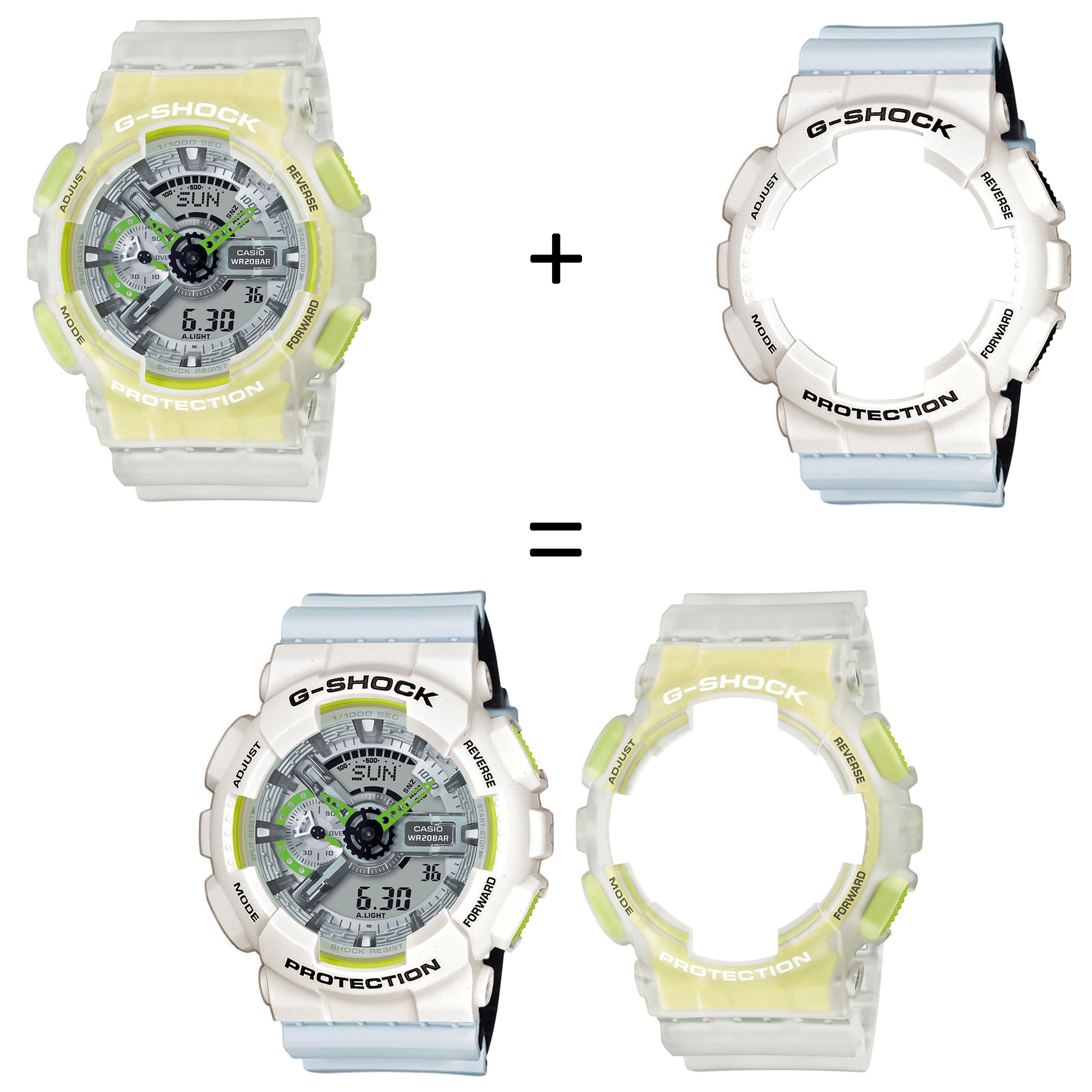 Casio SET GA-110LS-7AER + BEZEL 10395292 + PASEK 10527469 zegarek - miniatura 2