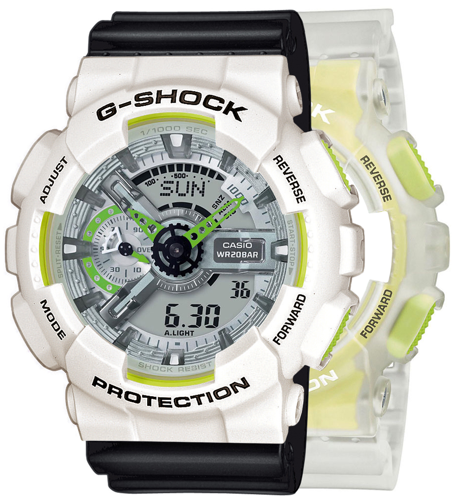 G-SHOCK SET GA-110LS-7AER + BEZEL 10395292 + PASEK 10536683