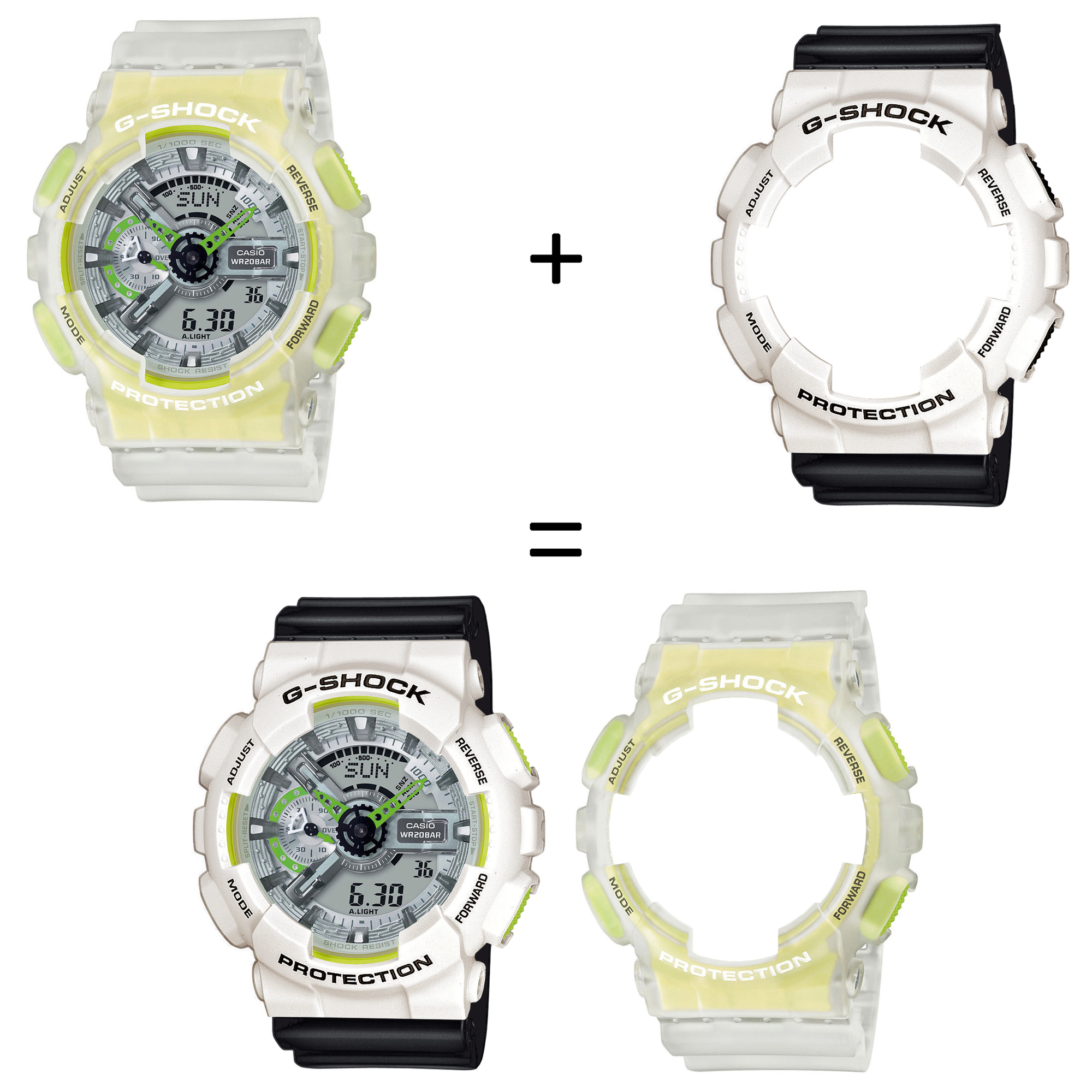 Casio SET GA-110LS-7AER + BEZEL 10395292 + PASEK 10536683 zegarek - miniatura 2