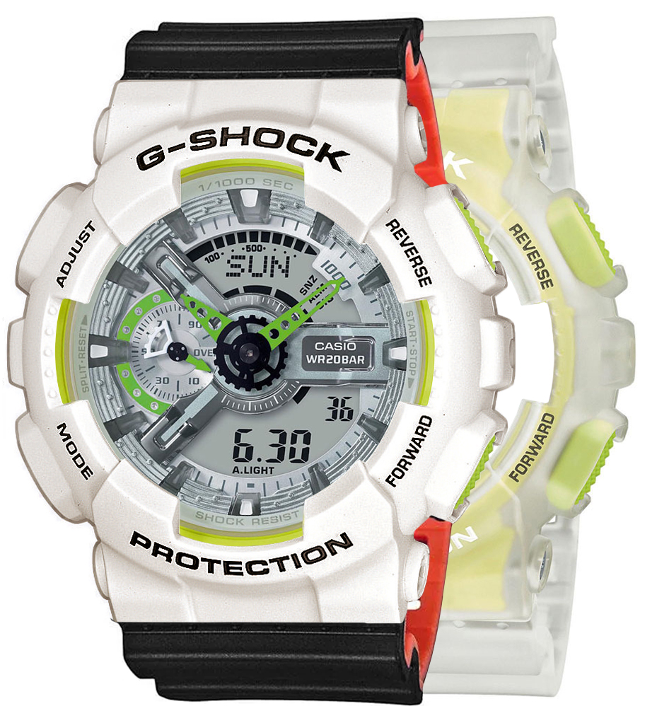G-SHOCK SET GA-110LS-7AER + BEZEL 10395292 + PASEK 10577142