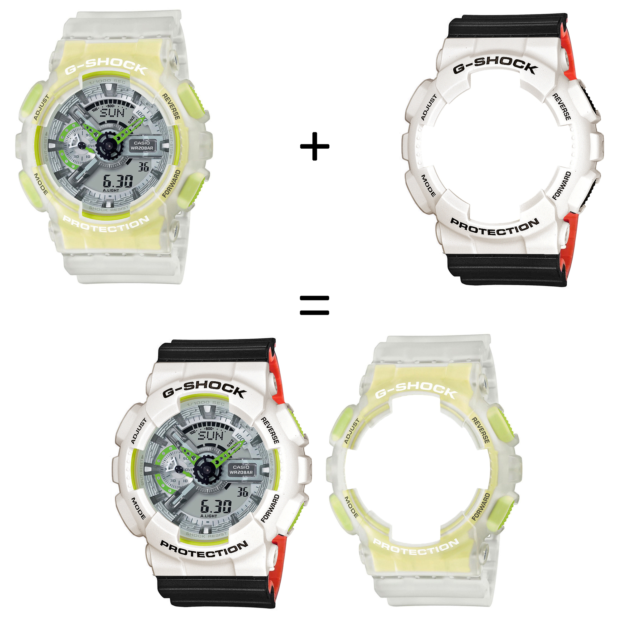 Casio SET GA-110LS-7AER + BEZEL 10395292 + PASEK 10577142 zegarek - miniatura 2