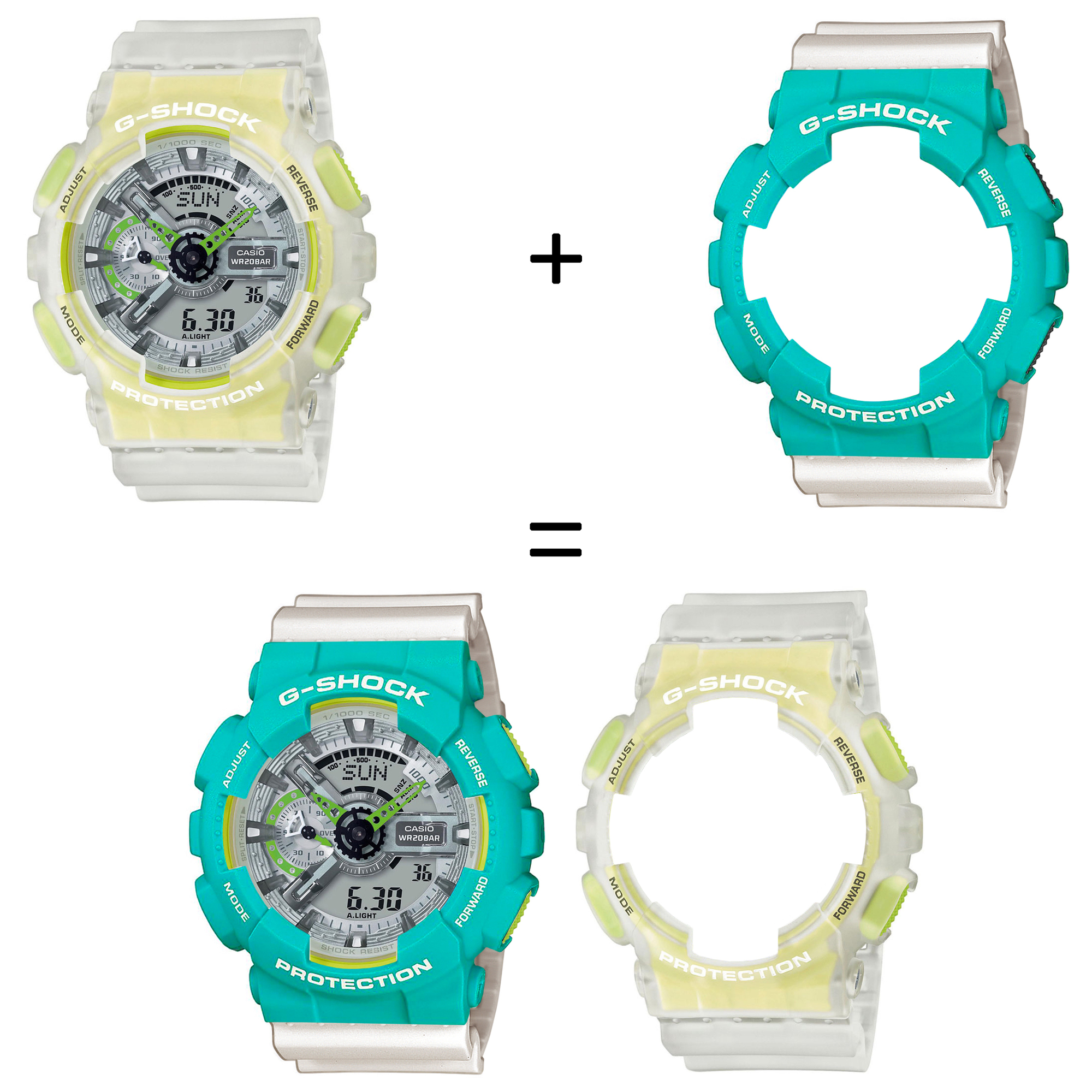 Casio SET GA-110LS-7AER + BEZEL 10410475 + PASEK 10395227 zegarek - miniatura 2
