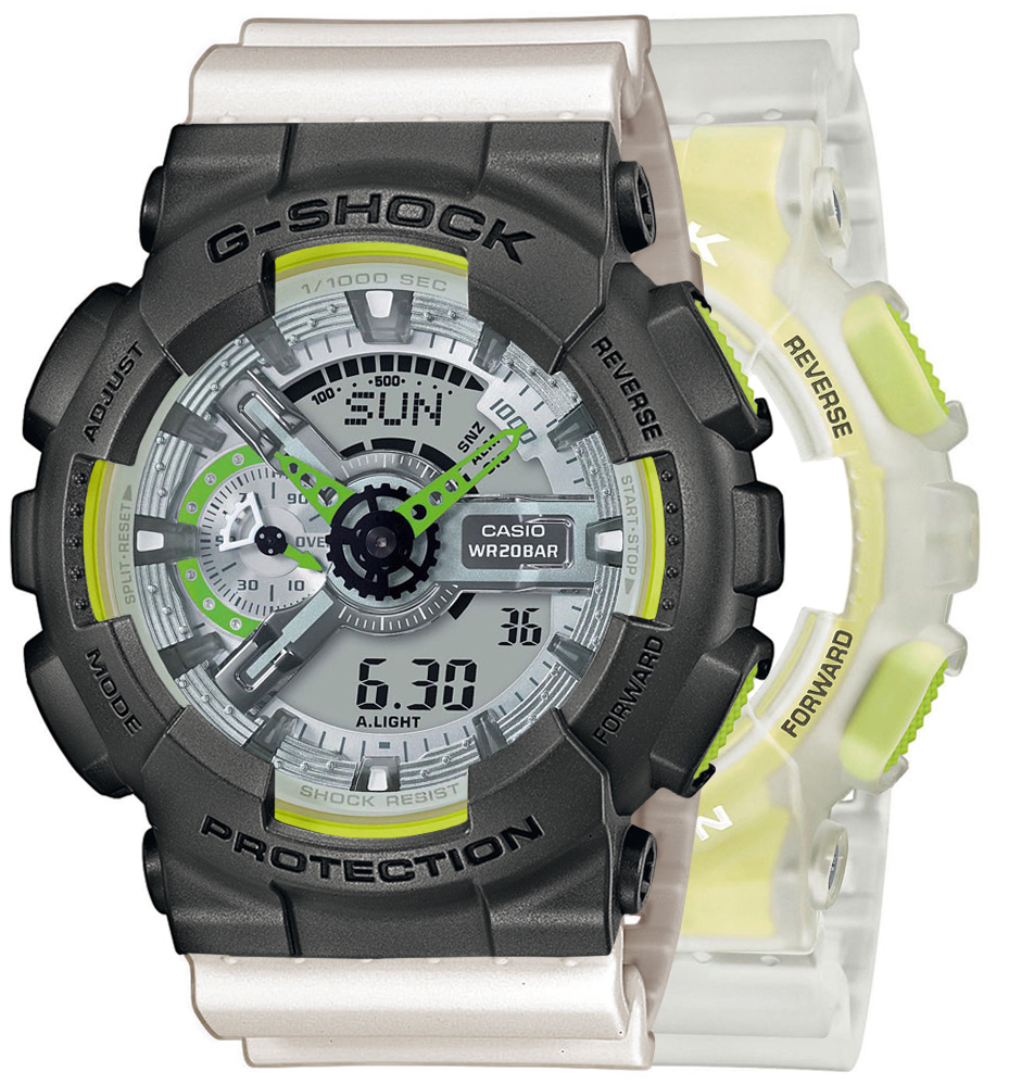 G-SHOCK SET GA-110LS-7AER + BEZEL 10467795 + PASEK 10395227