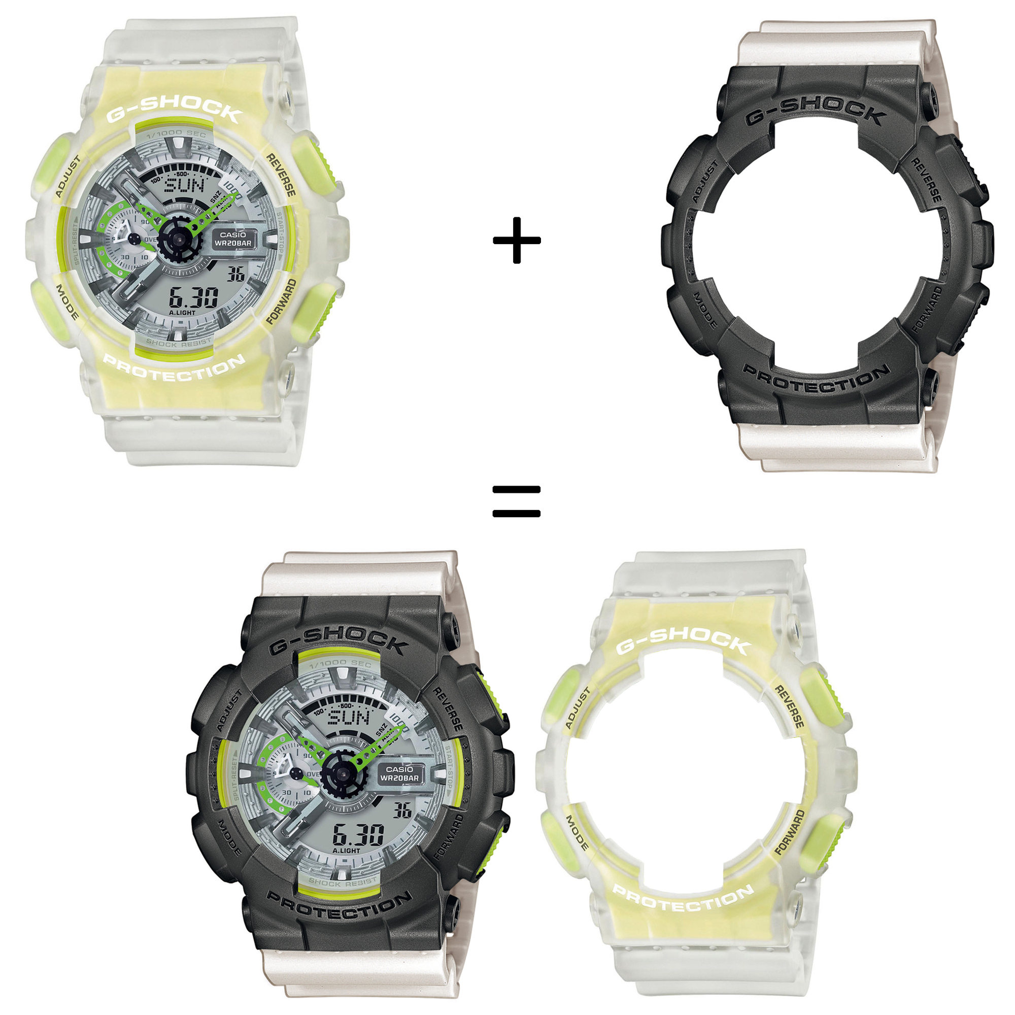 Casio SET GA-110LS-7AER + BEZEL 10467795 + PASEK 10395227 zegarek - miniatura 2