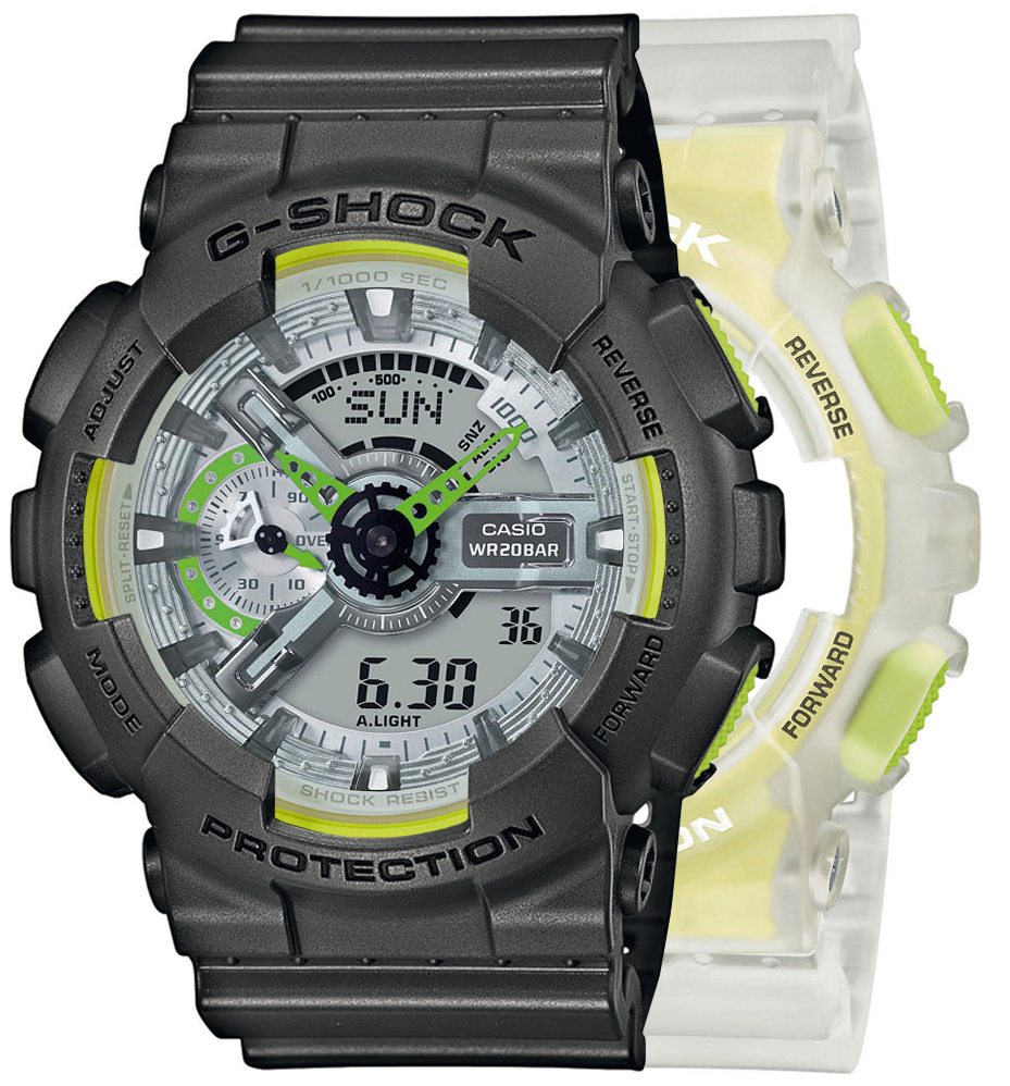 G-SHOCK SET GA-110LS-7AER + BEZEL 10467795 + PASEK 10467764