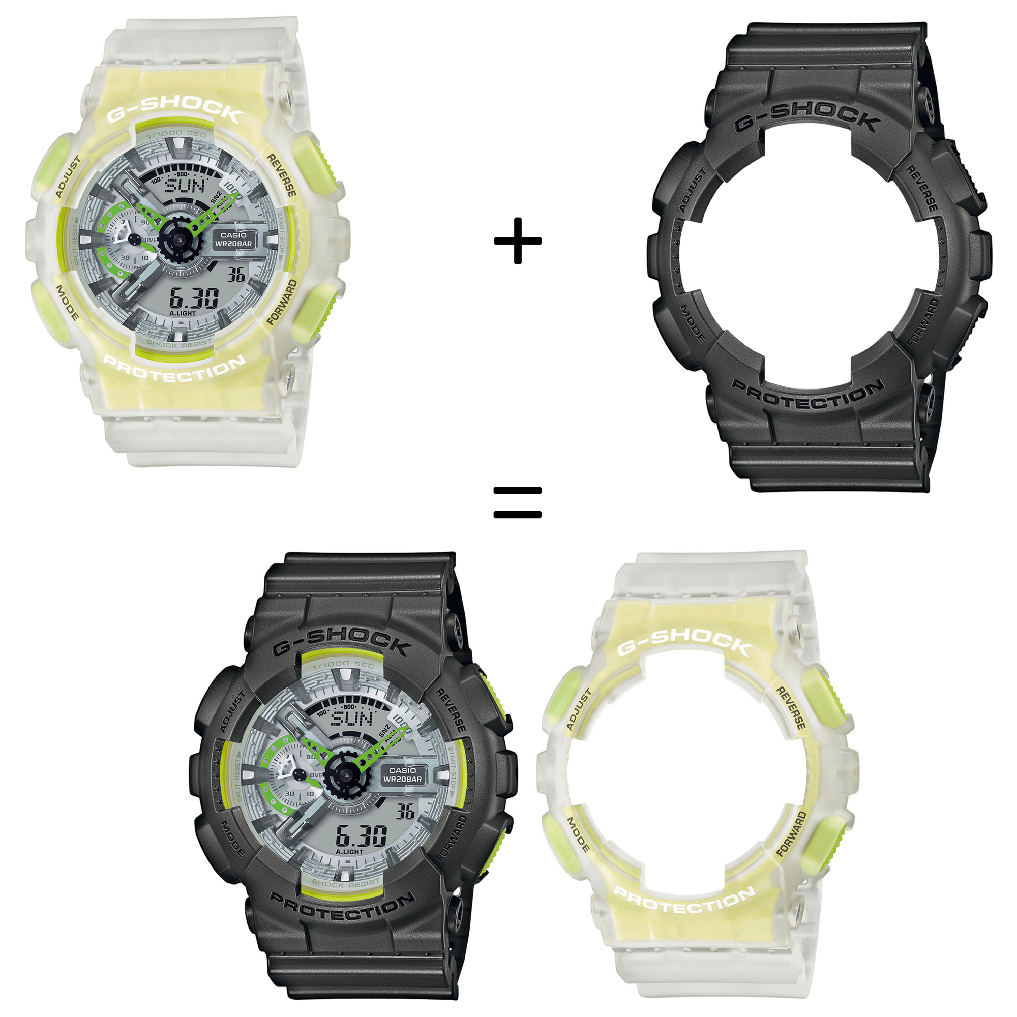 Casio SET GA-110LS-7AER + BEZEL 10467795 + PASEK 10467764 zegarek - miniatura 2