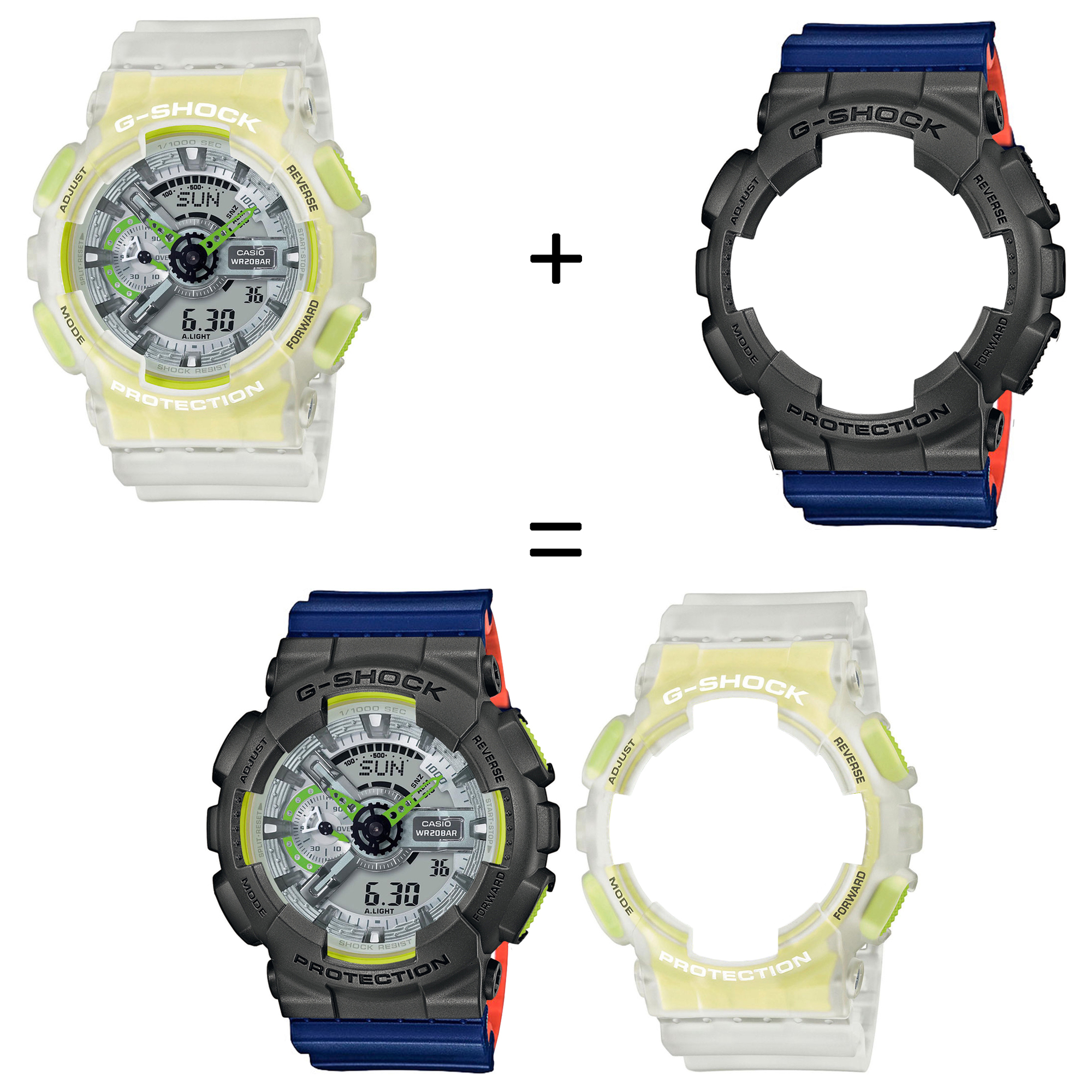 Casio SET GA-110LS-7AER + BEZEL 10467795 + PASEK 10527467 zegarek - miniatura 2