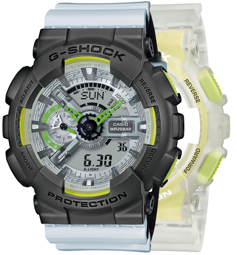 G-SHOCK SET GA-110LS-7AER + BEZEL 10467795 + PASEK 10527469