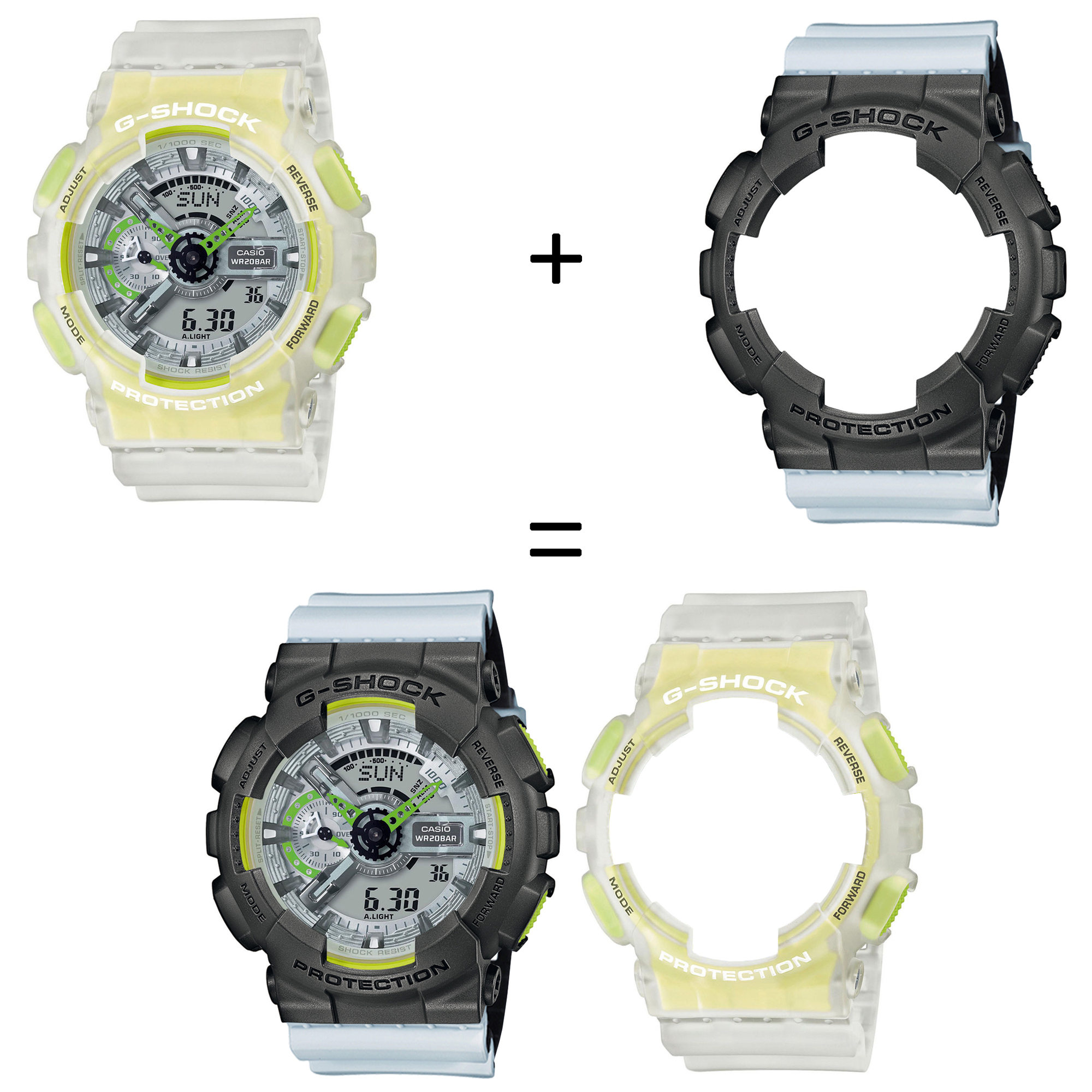Casio SET GA-110LS-7AER + BEZEL 10467795 + PASEK 10527469 zegarek - miniatura 2
