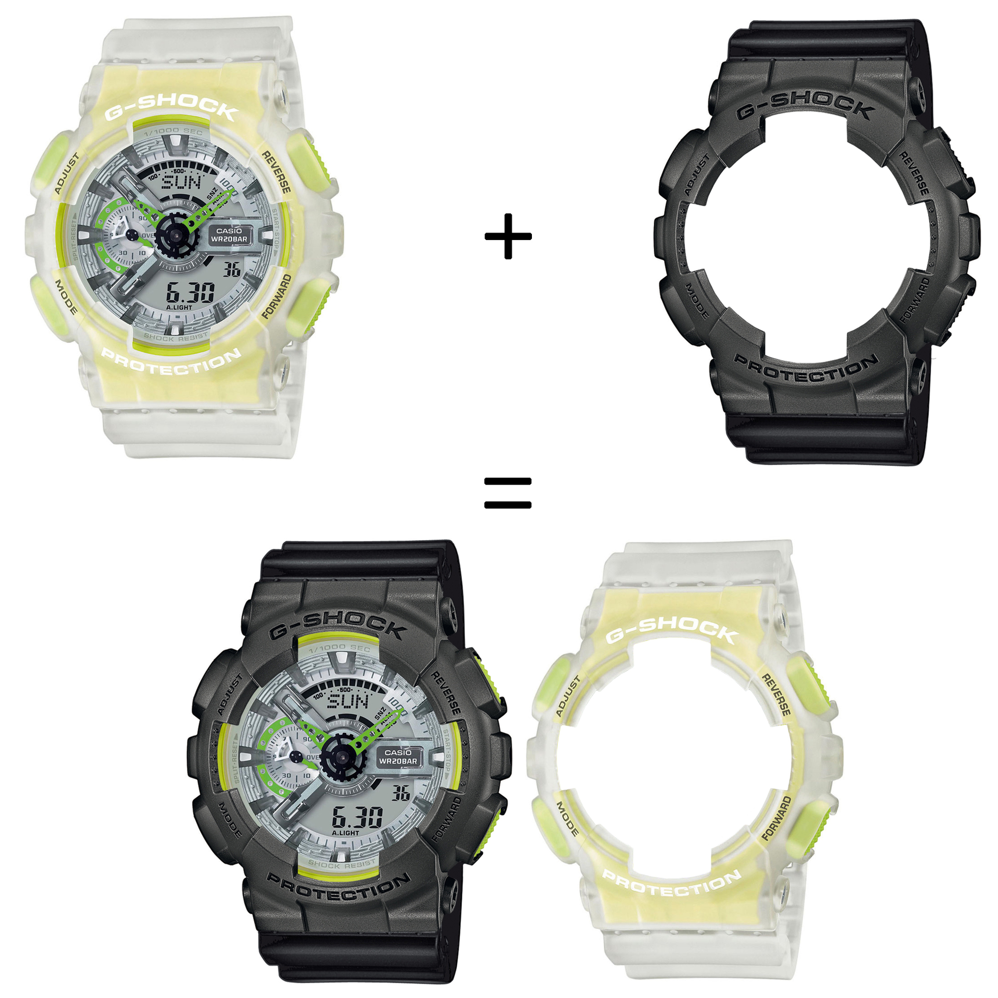 Casio SET GA-110LS-7AER + BEZEL 10467795 + PASEK 10536683 zegarek - miniatura 2