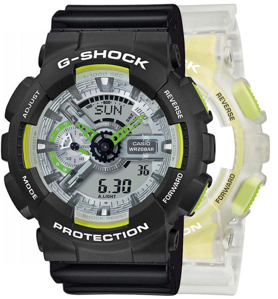 G-SHOCK SET GA-110LS-7AER + BEZEL 10508136 + PASEK 10347688