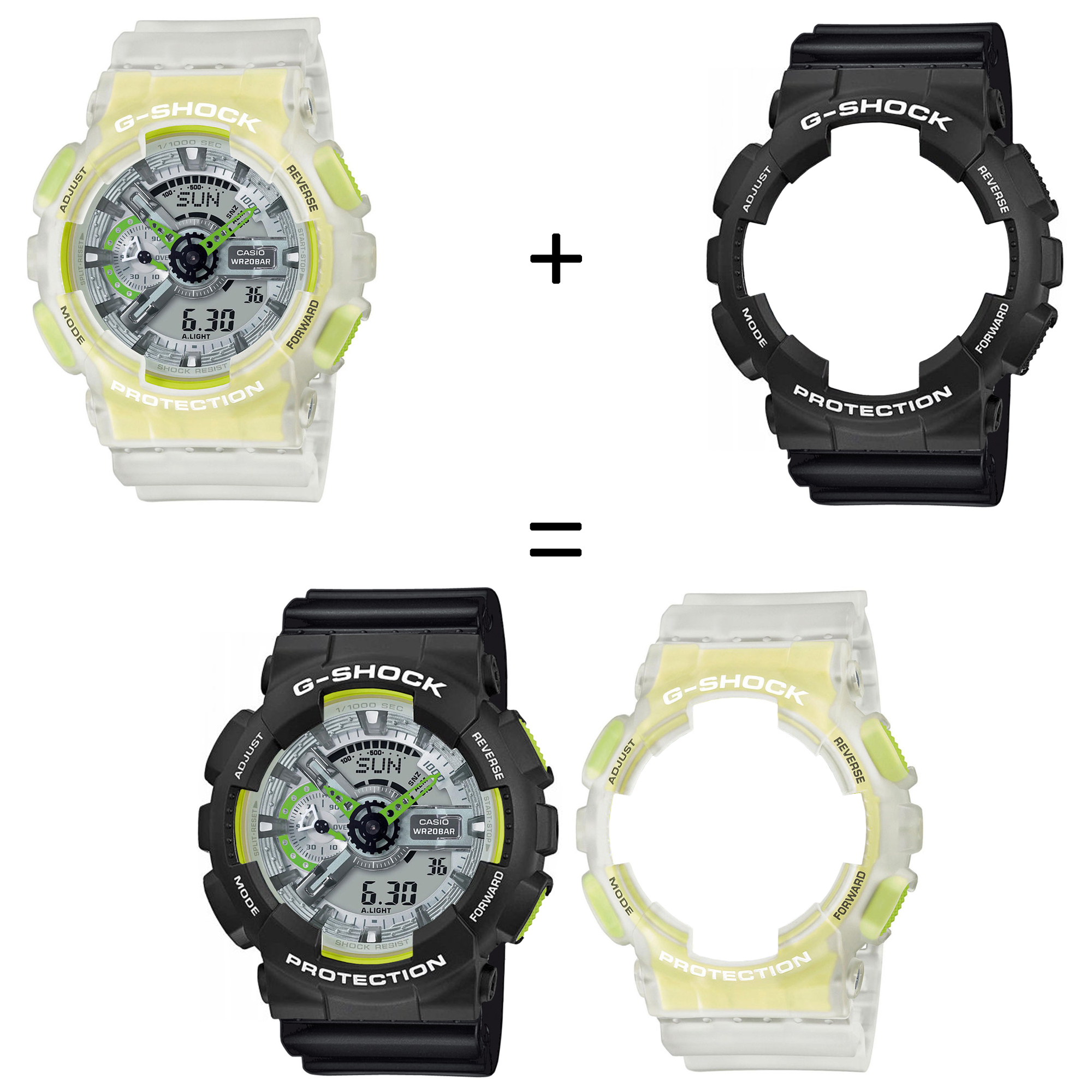 Casio SET GA-110LS-7AER + BEZEL 10508136 + PASEK 10347688 zegarek - miniatura 2