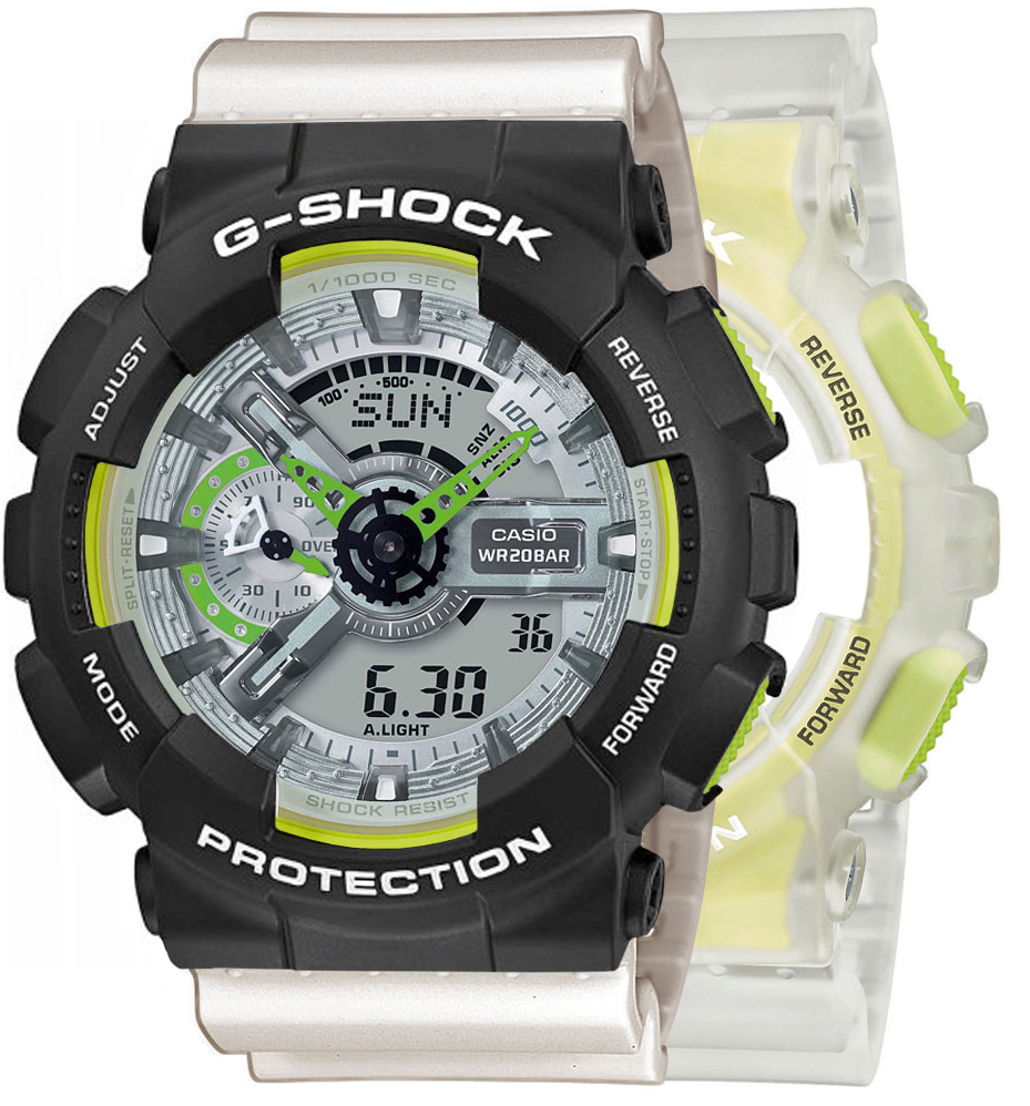 G-SHOCK SET GA-110LS-7AER + BEZEL 10508136 + PASEK 10395227