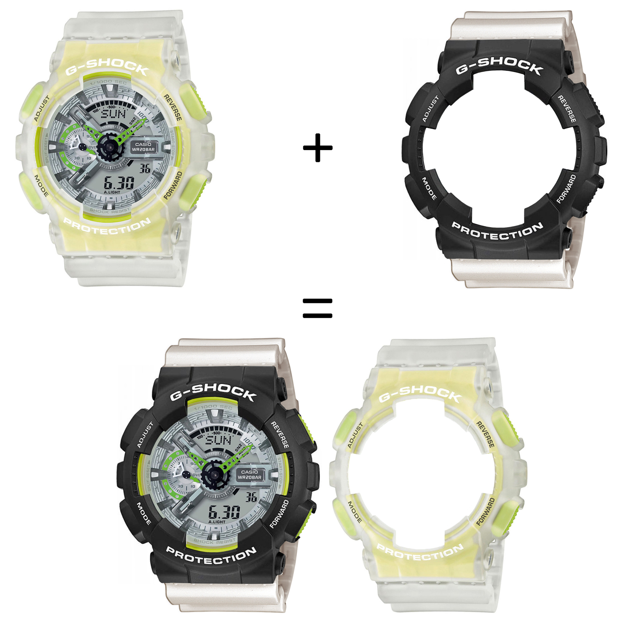 Casio SET GA-110LS-7AER + BEZEL 10508136 + PASEK 10395227 zegarek - miniatura 2