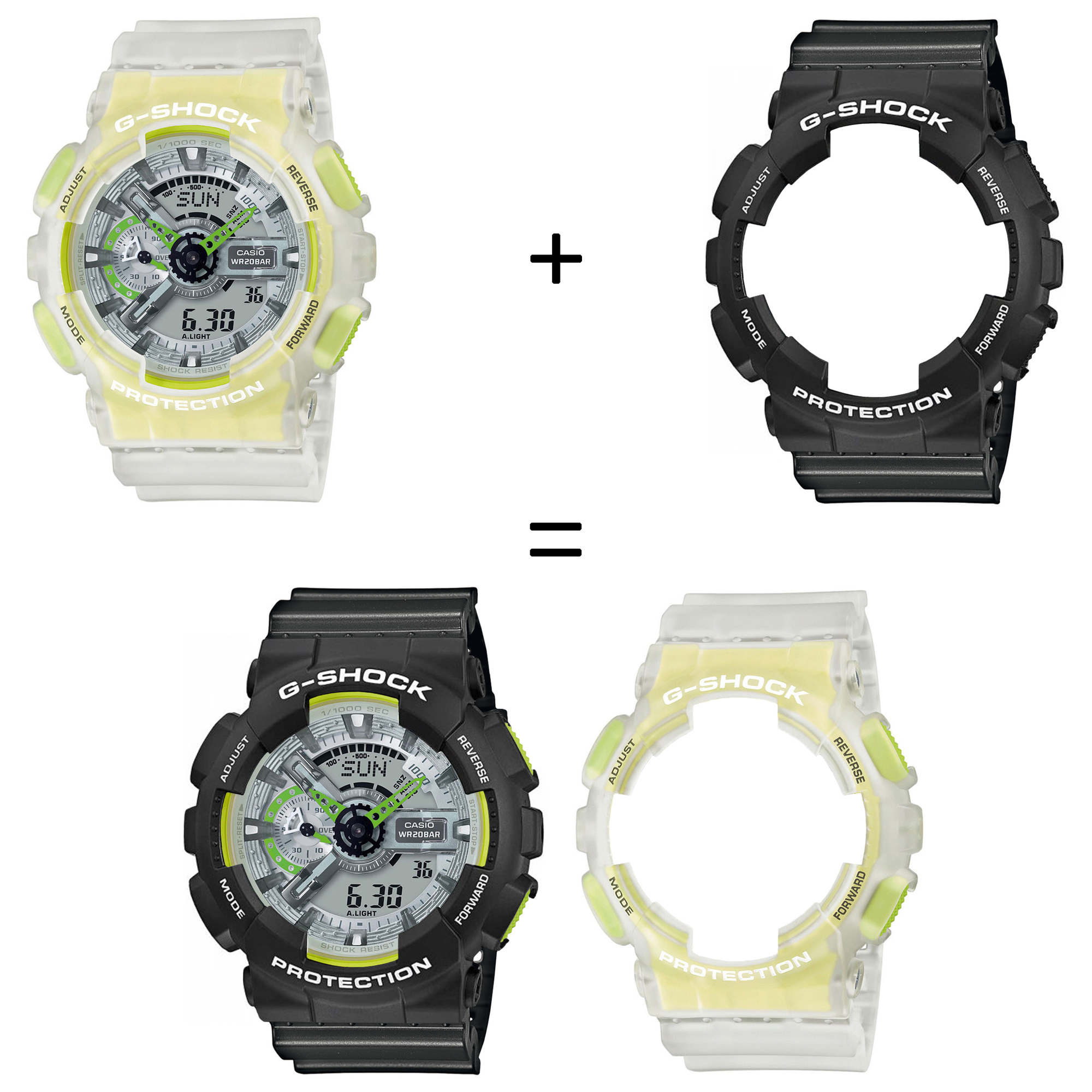 Casio SET GA-110LS-7AER + BEZEL 10508136 + PASEK 10467764 zegarek - miniatura 2