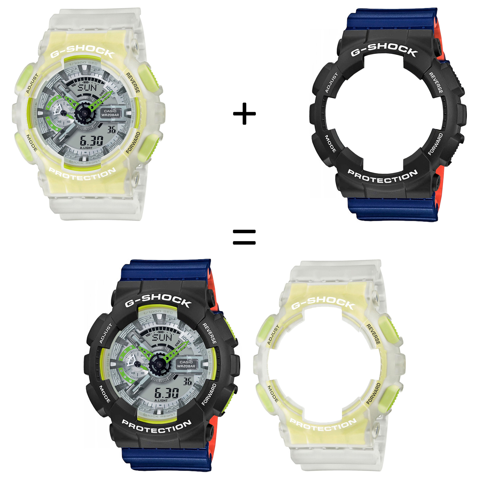 Casio SET GA-110LS-7AER + BEZEL 10508136 + PASEK 10527467 zegarek - miniatura 2