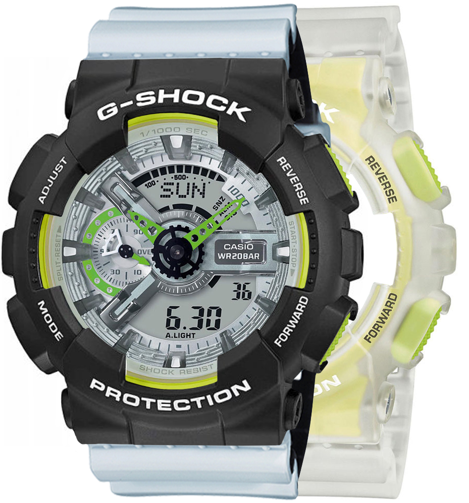 G-SHOCK SET GA-110LS-7AER + BEZEL 10508136 + PASEK 10527469