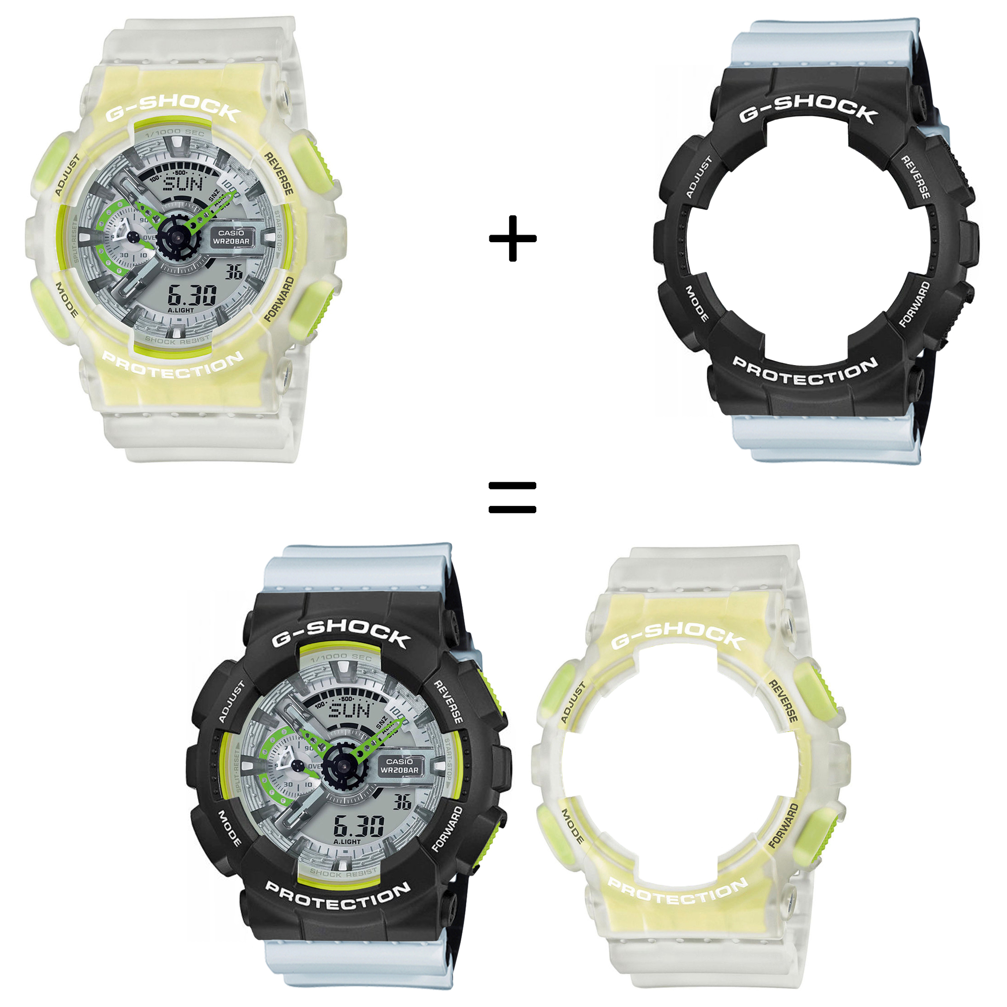 Casio SET GA-110LS-7AER + BEZEL 10508136 + PASEK 10527469 zegarek - miniatura 2